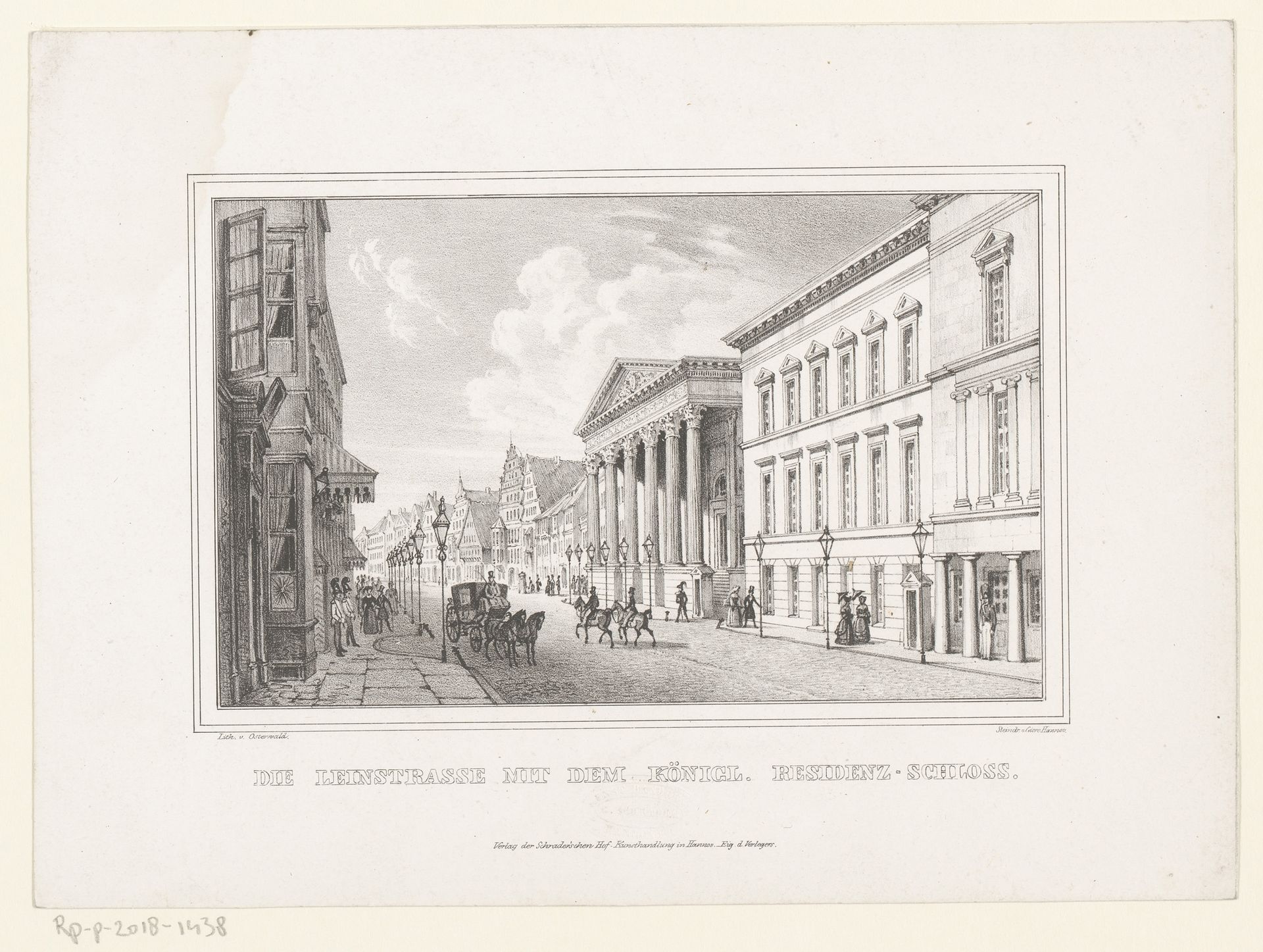 Gezicht op een artillerie kazerne by Georg Osterwald