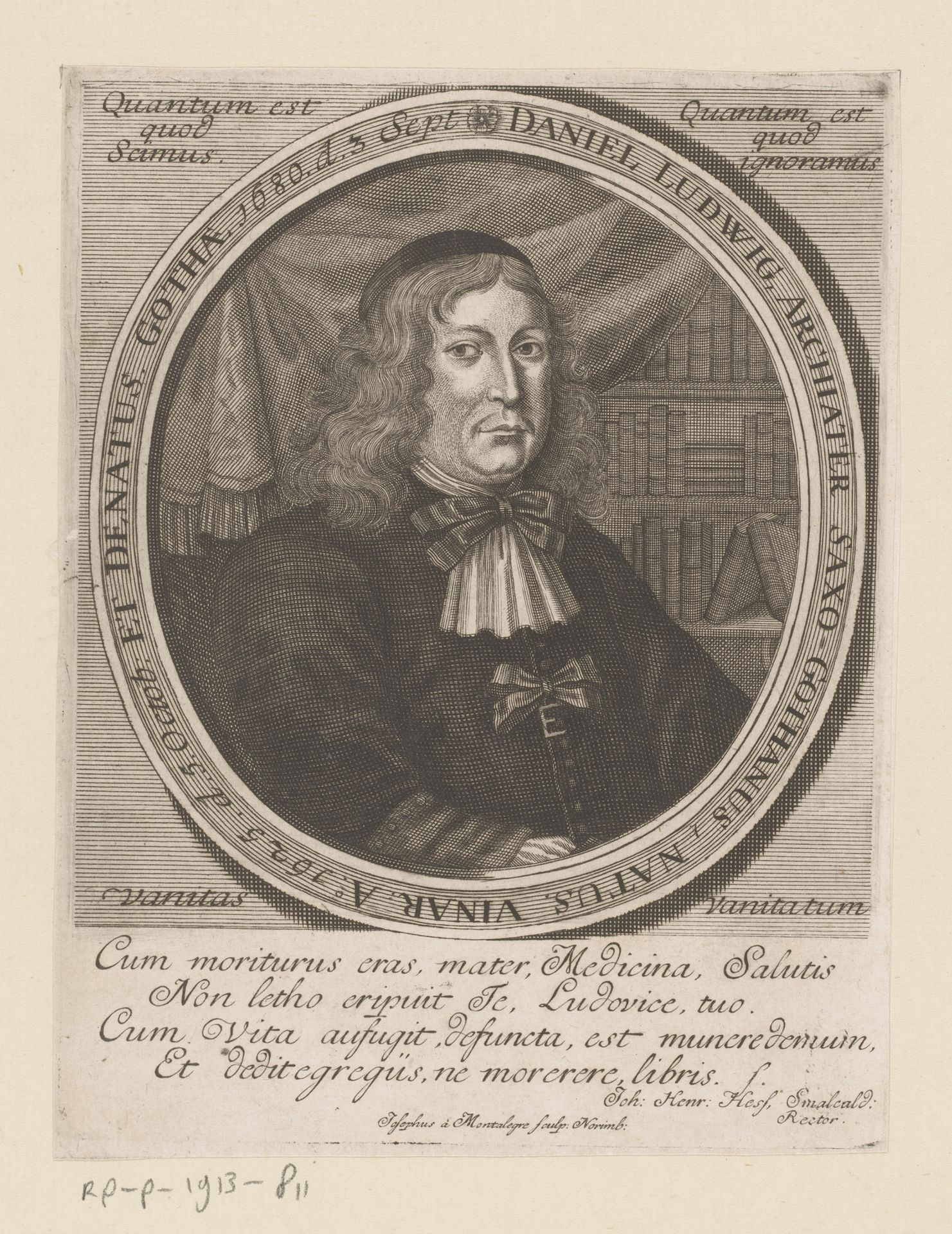 Portret van Daniel Ludwig Archiater by Joseph de Montalegre