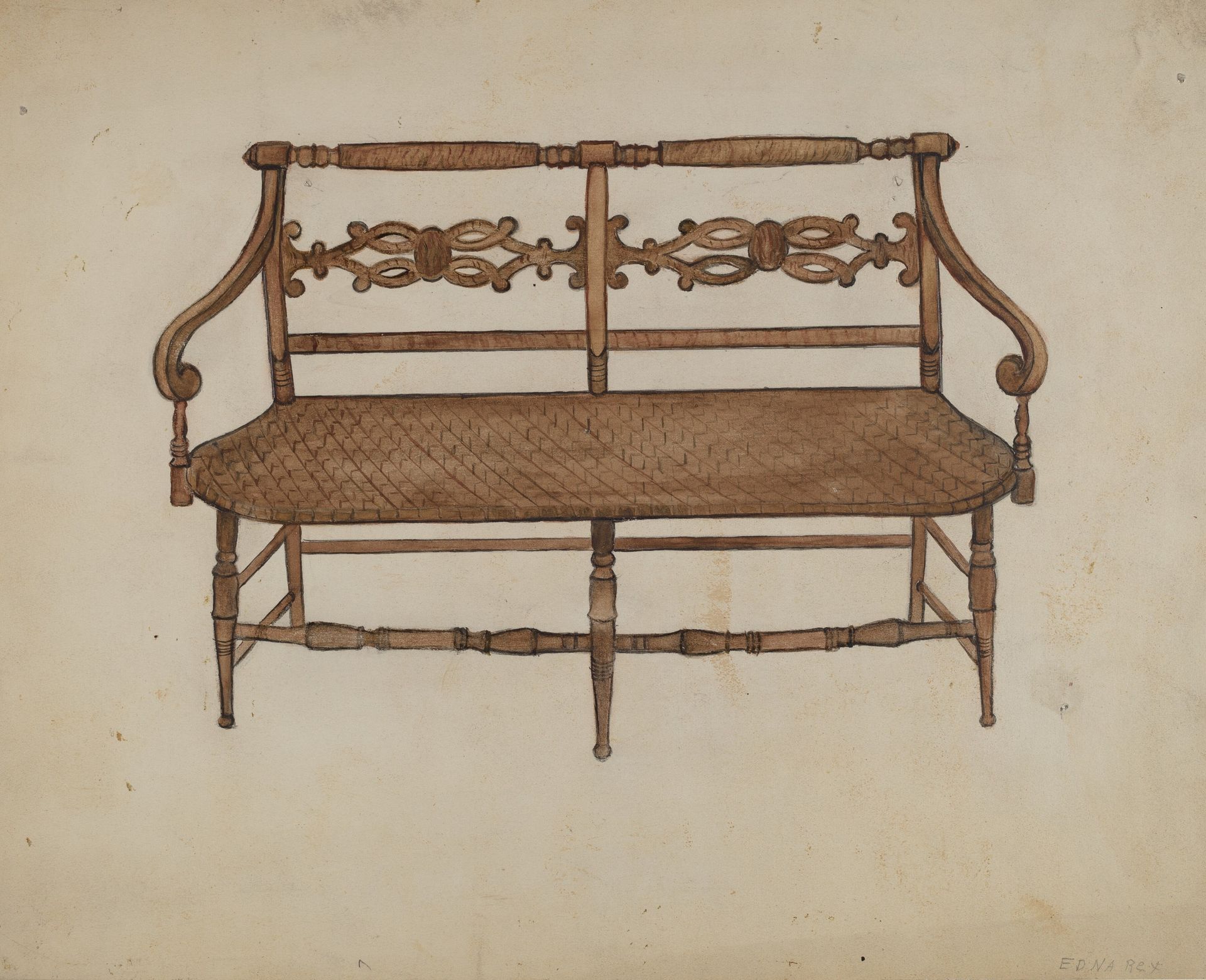 Porch Settee (one of a pair) by Edna C. Rex