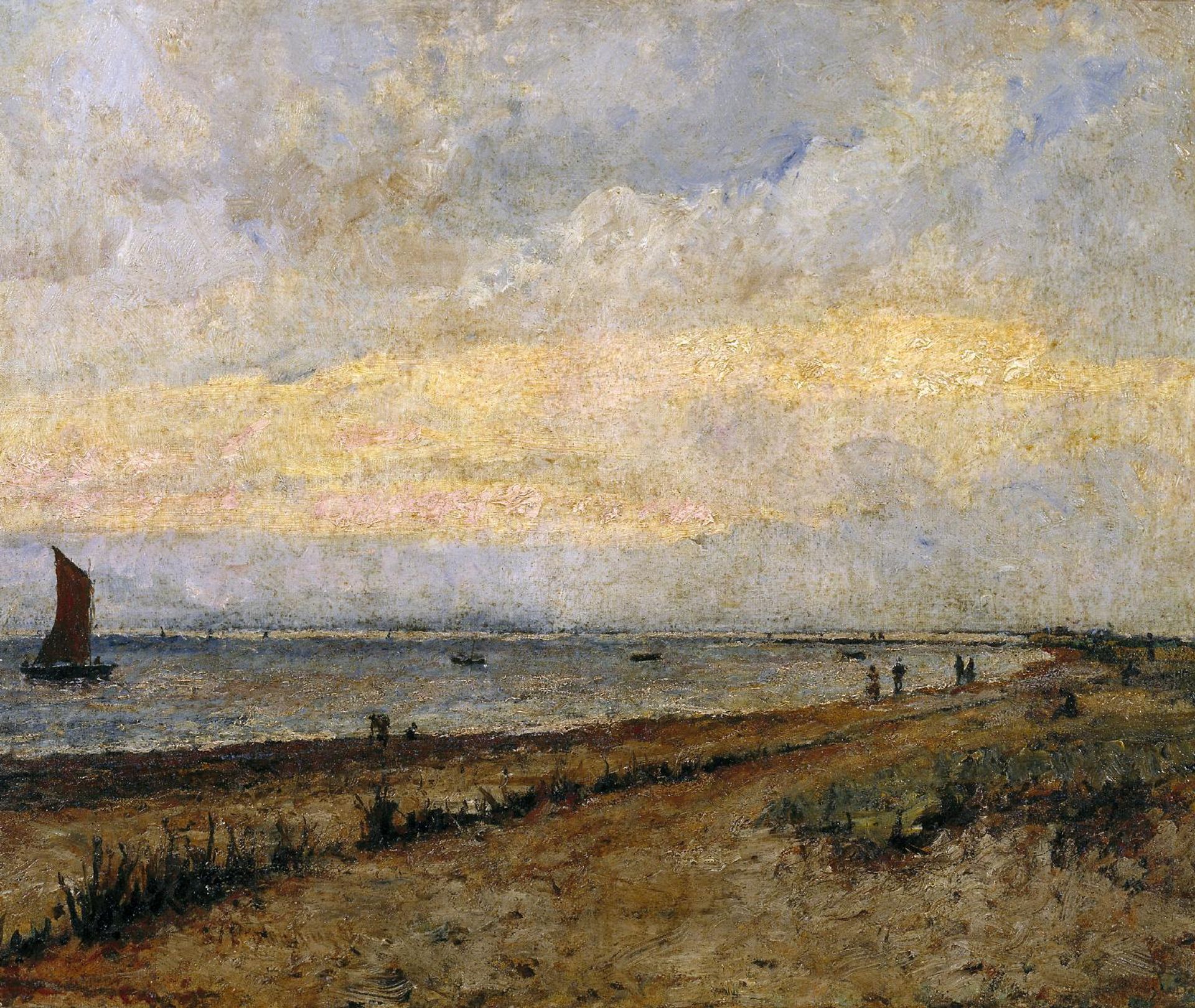 Shore Scene by  John William Buxton Knight