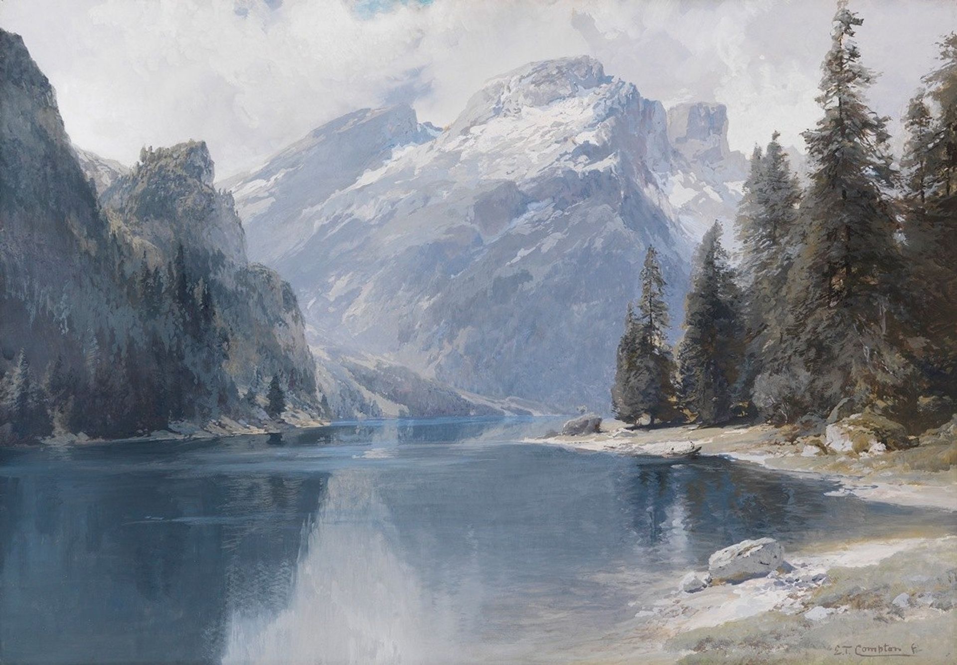 Pragser Wildsee by Edward Theodore Compton