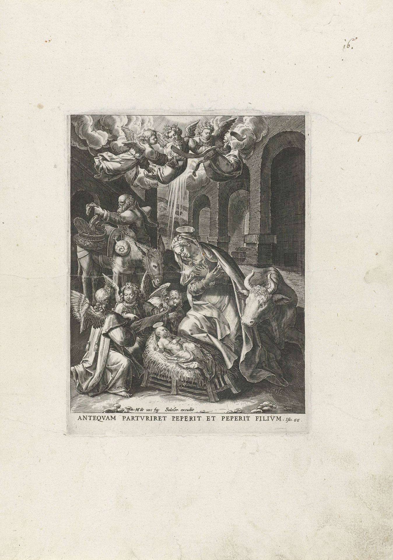 Geboorte van Christus by Johann Sadeler I