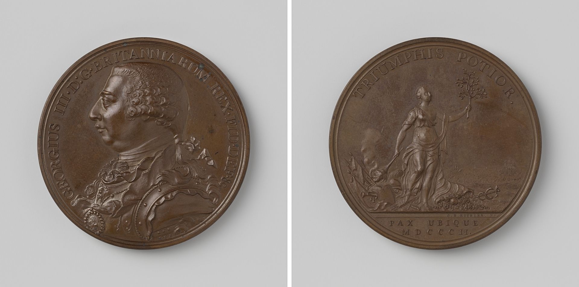 Vrede van Amiens, ter ere van George III, koning van Engeland by Conrad Heinrich Küchler
