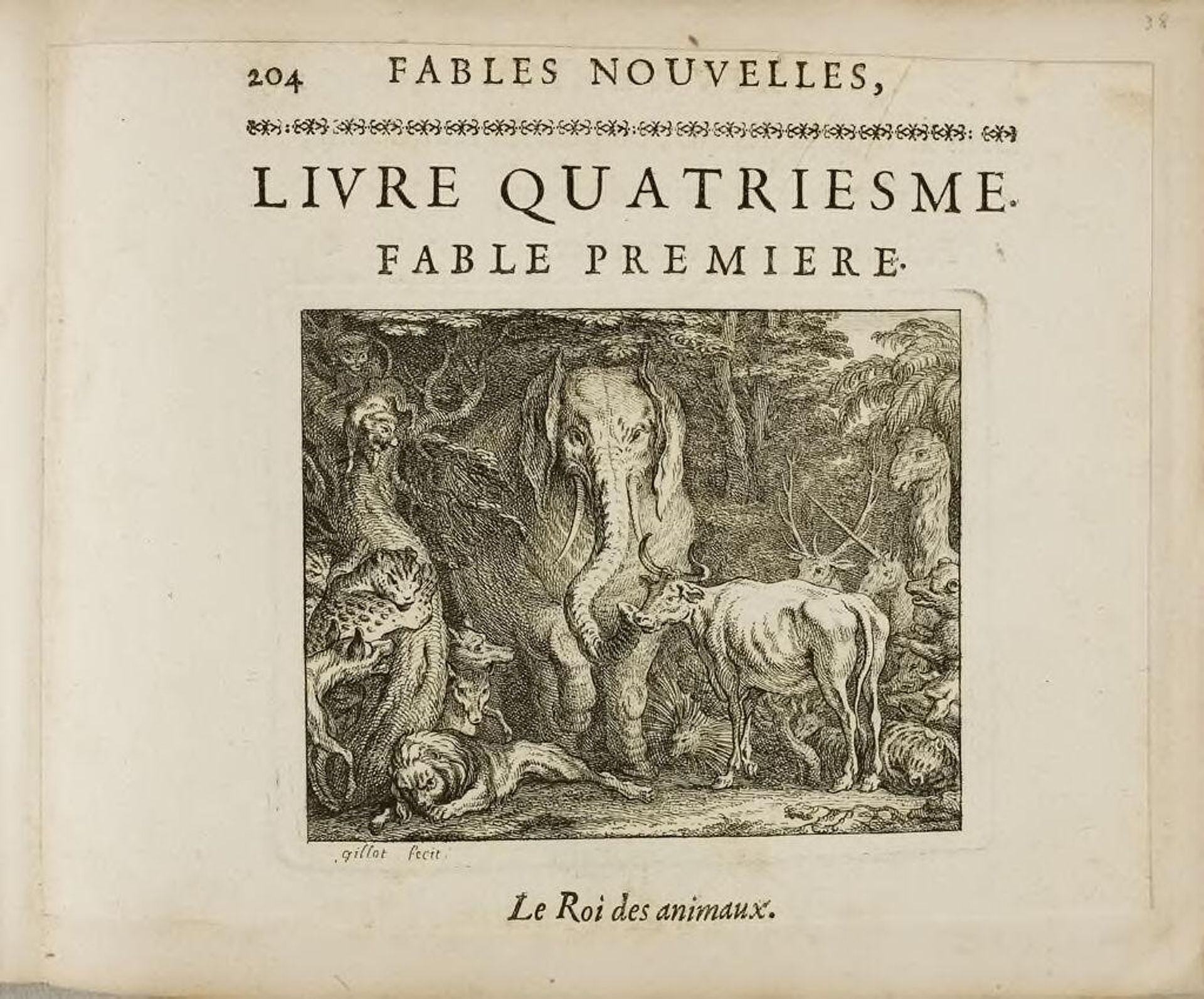 The King of the Animals by Claude Gillot