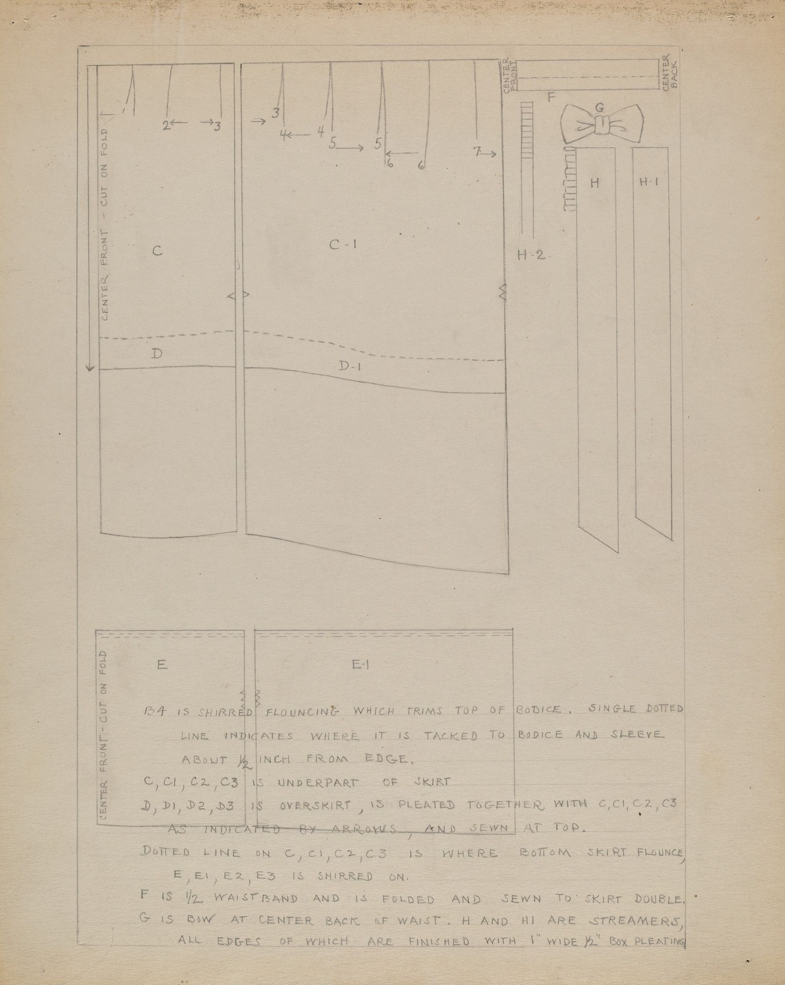 Dress Pattern by Emery Herrett