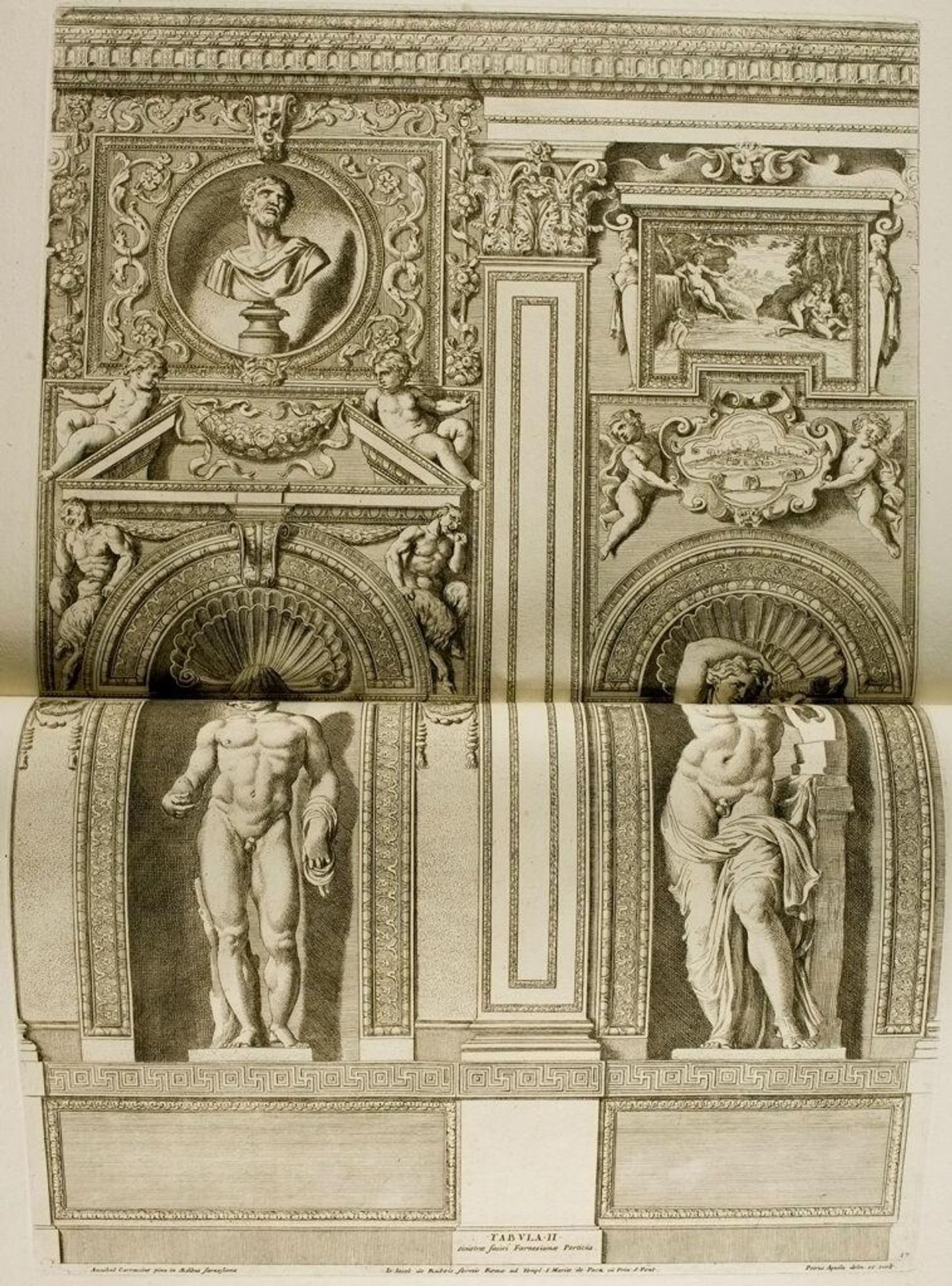 Galeriae Farnesianae: wall decoration by Pietro Aquila