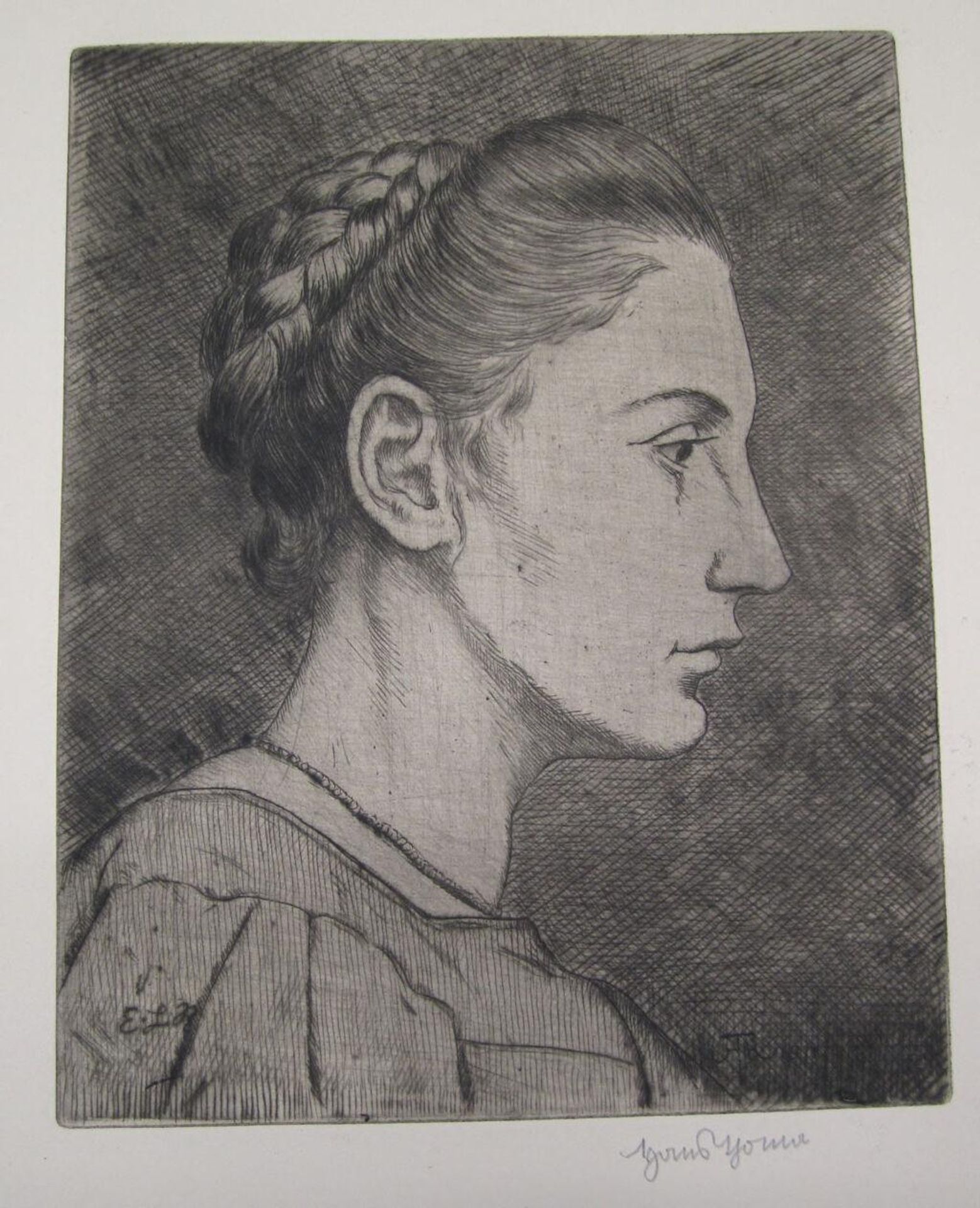 Head of a Girl I (Elisabeth La Roche) by Hans Thoma
