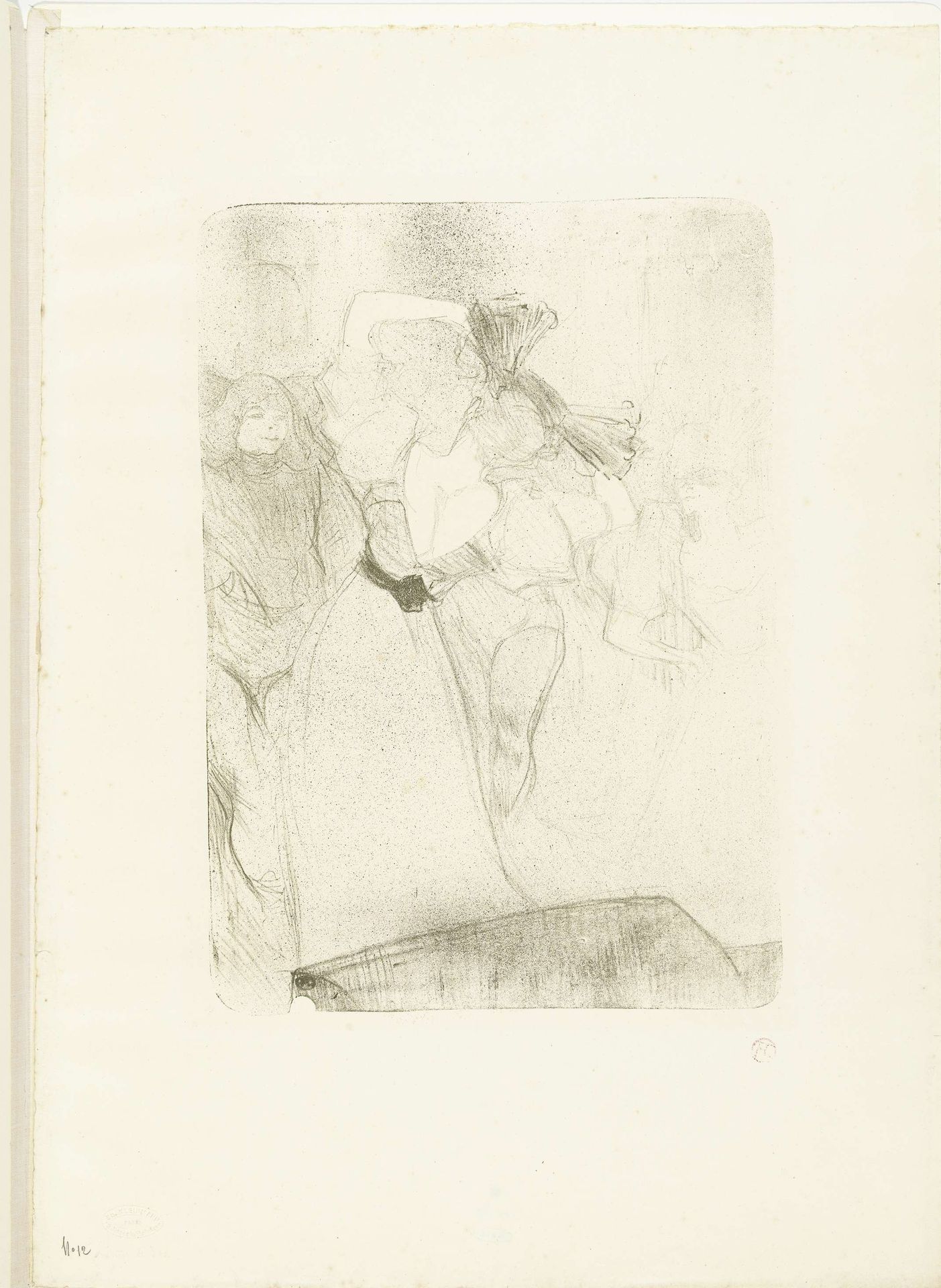 Portret van zangeres Marcelle Lender terwijl zij de boléro danst in de opera Chilpéric by Henri de Toulouse-Lautrec