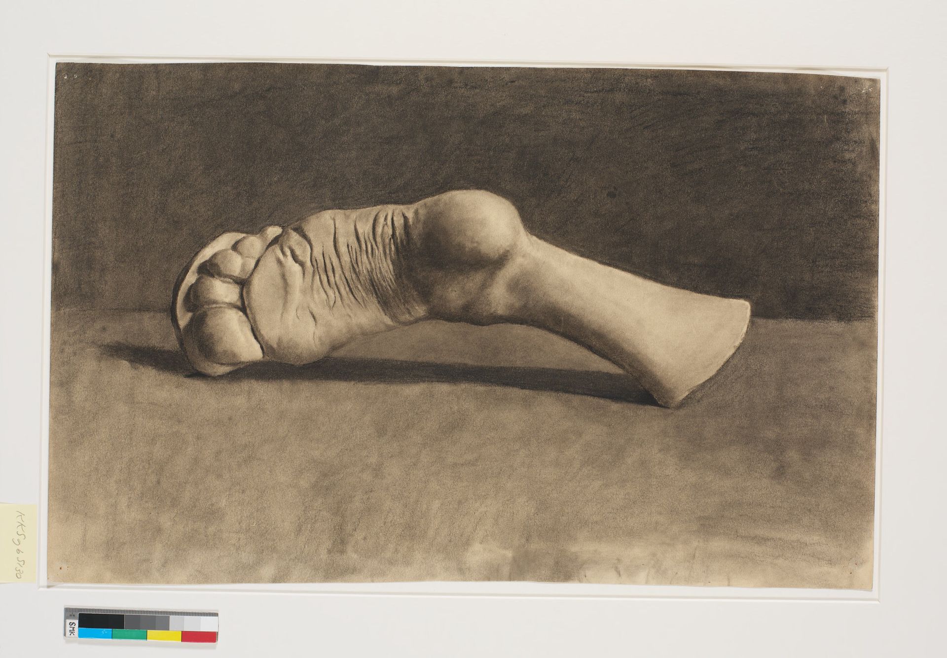 Tegning efter gips. En fod by Joakim Skovgaard
