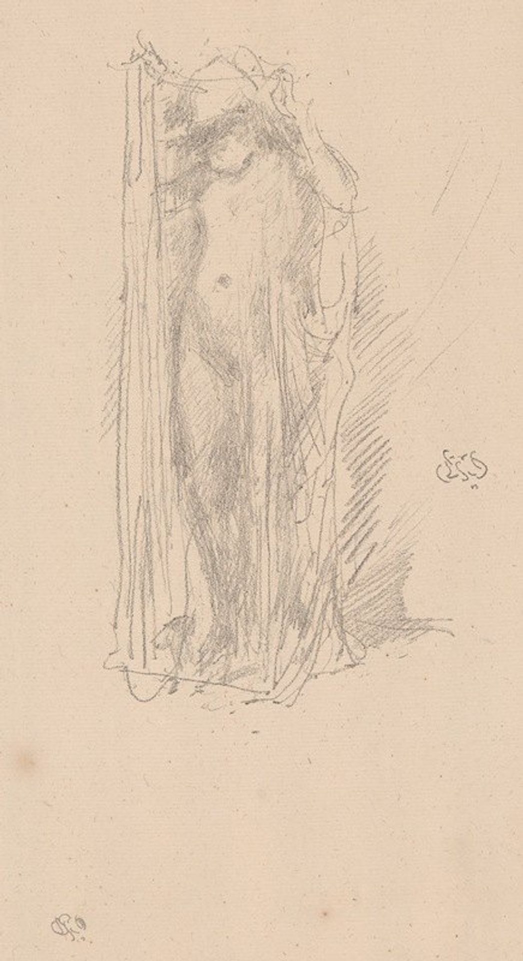 Model Draping by James Abbott McNeill Whistler