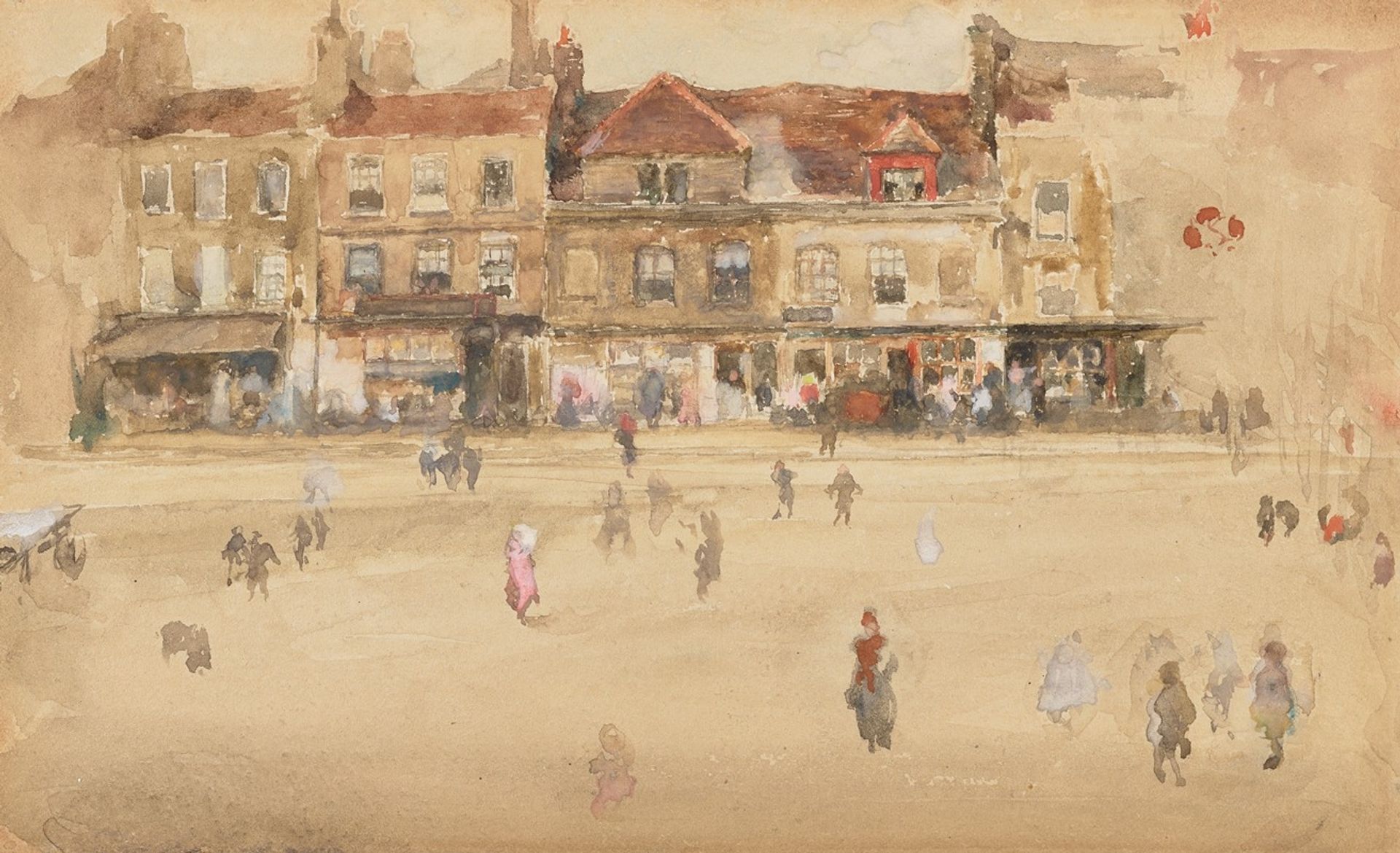 Red and Brown-Hoxton by James Abbott McNeill Whistler
