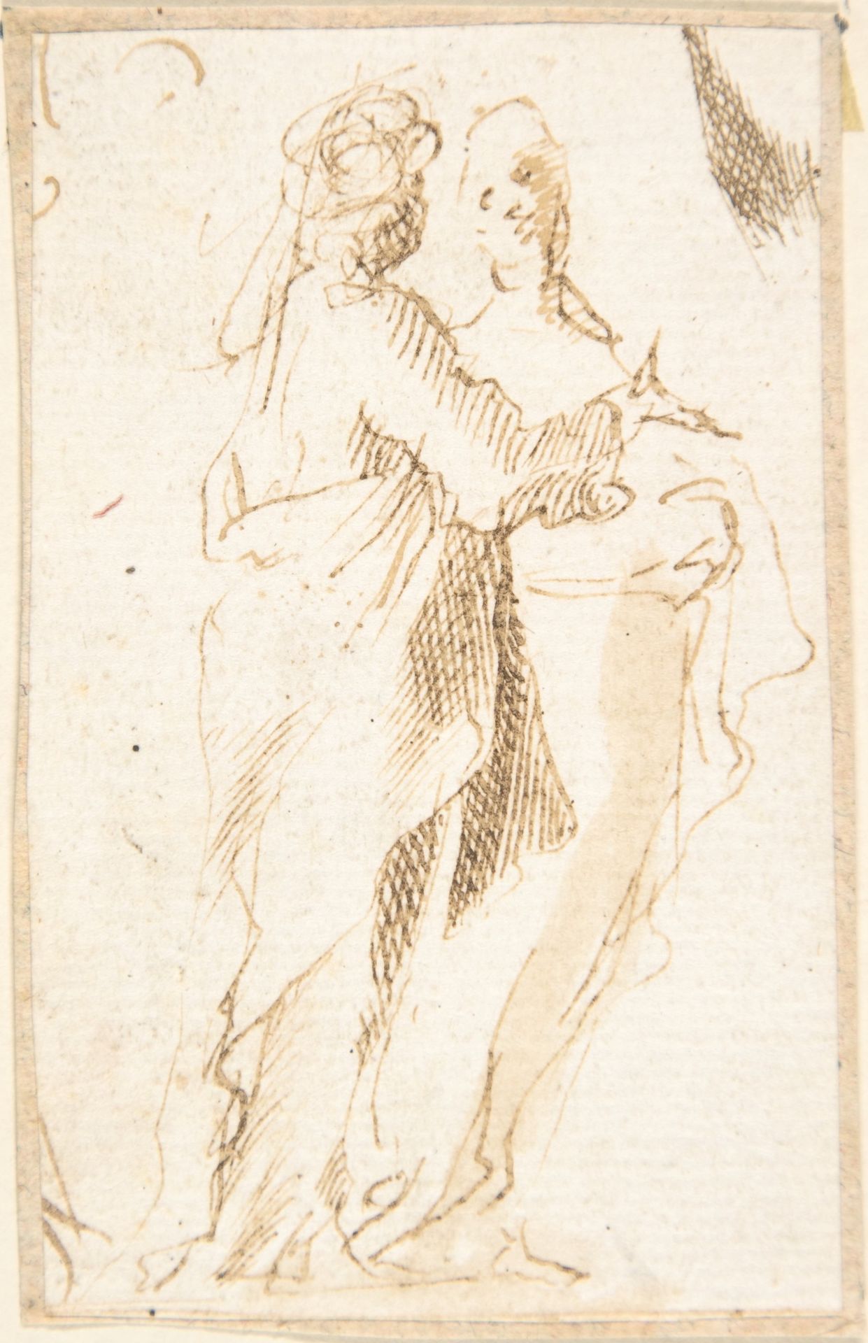 Two Standing Figures by Anonymous