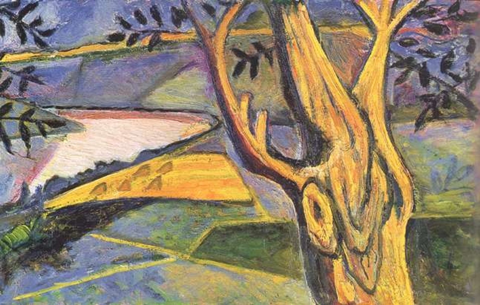 A Tree near Dniester River by Margit Selska