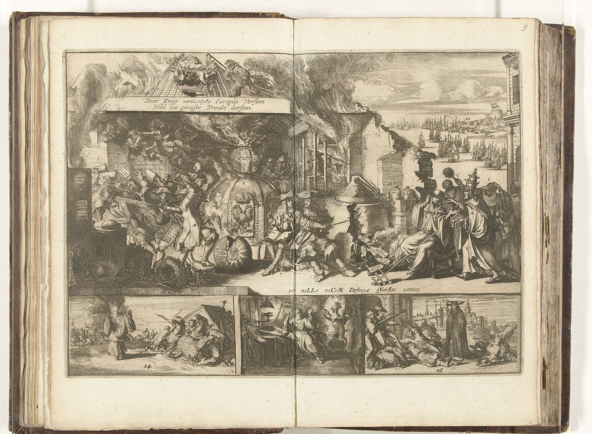 De geallieerde Europese vorsten slaan het Fornuis van de Oorlog aan stukken, 1706 by Romeyn de Hooghe