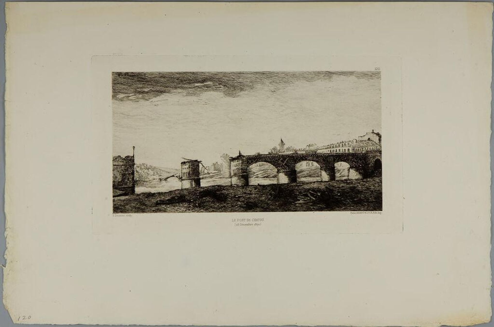 Le pont de Chatou (The Chatou bridge) by Ãmile Florentin Daumont