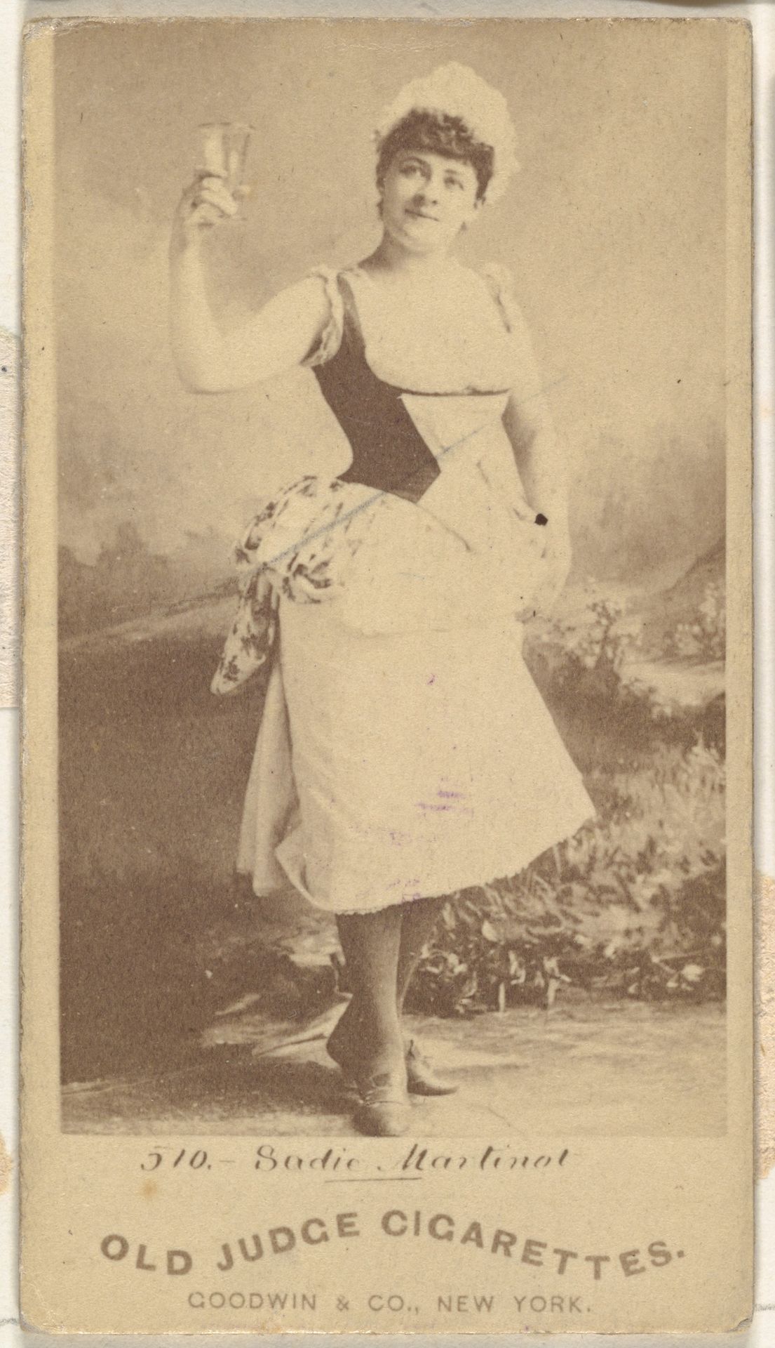 Sadie Martinot, from the Actors and Actresses series (N171) for Old Judge Cigarettes by Goodwin & Company
