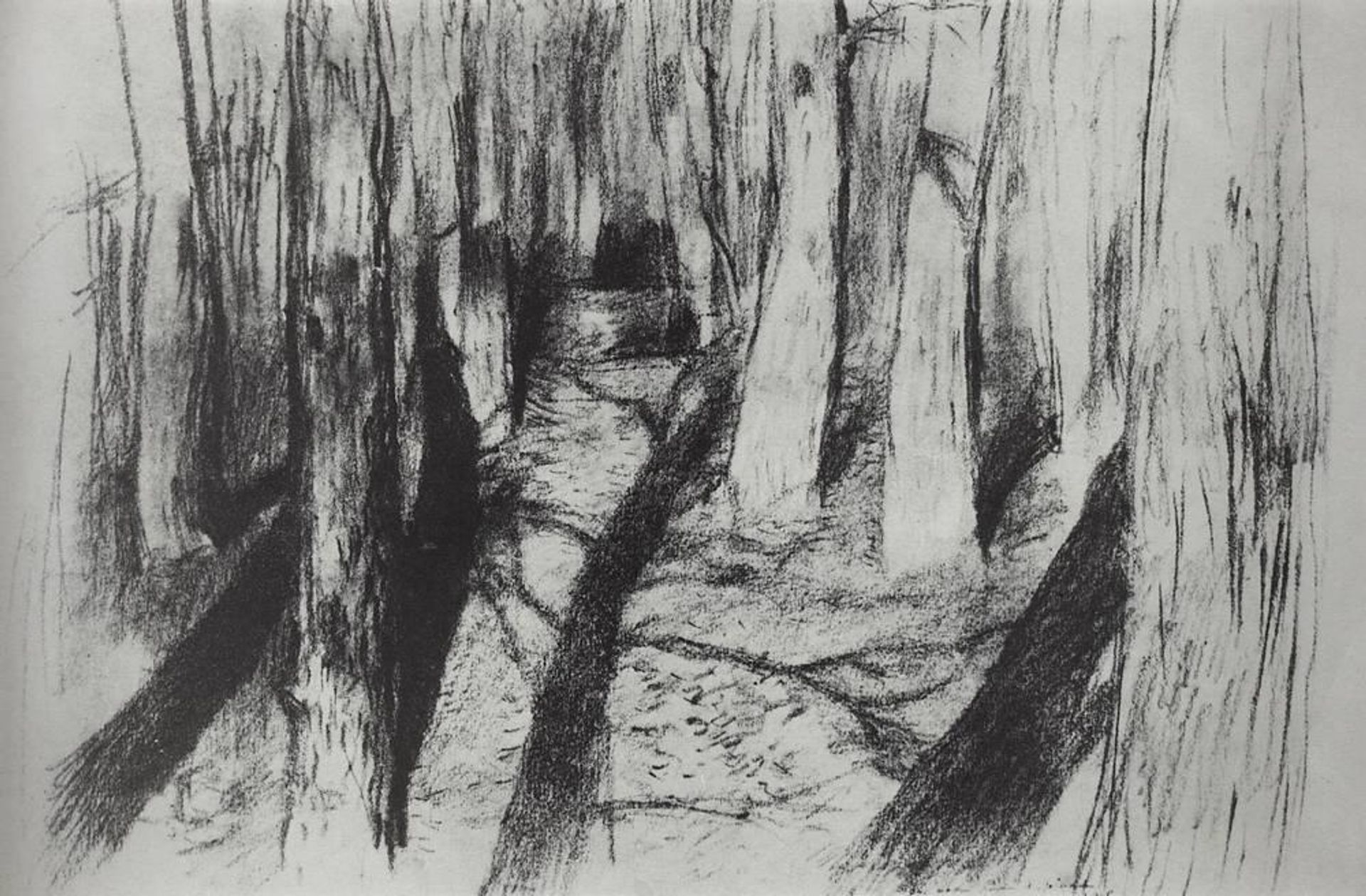 Trunks of the trees by Isaac Levitan
