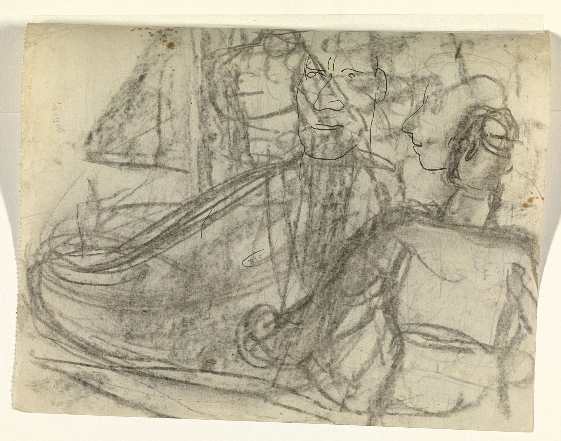 Schip en figuren by Leo Gestel
