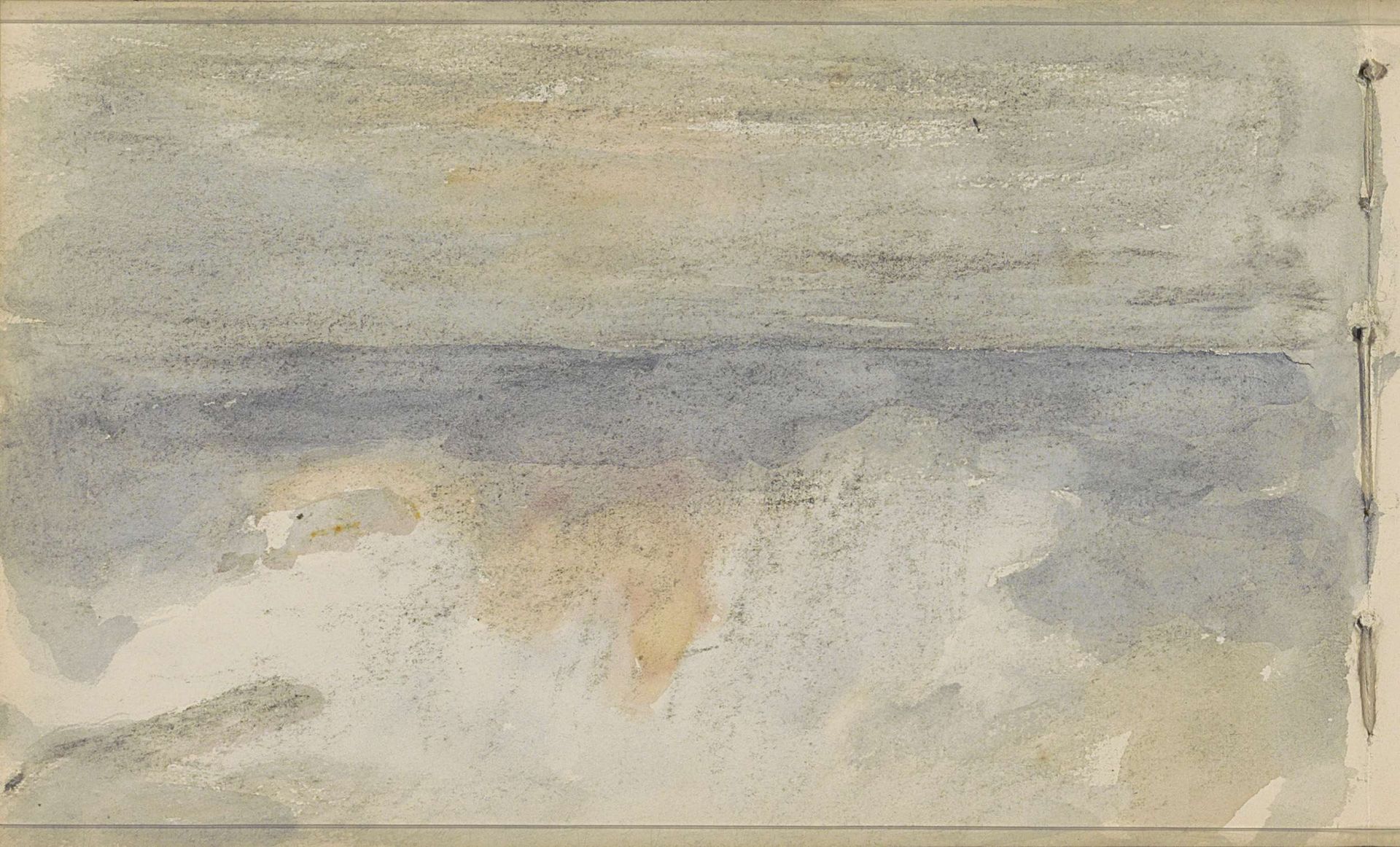 Zeegezicht met zonsondergang by Johan Antonie de Jonge