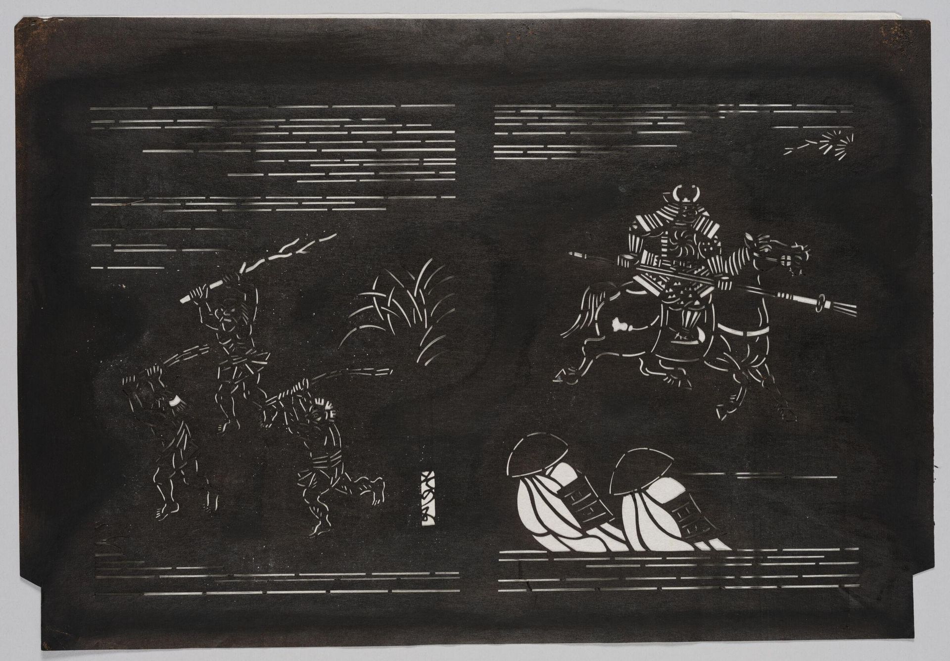 Stencil for Illustrated Don Quixote (Ehon Don KihÅte) by Serizawa Keisuke