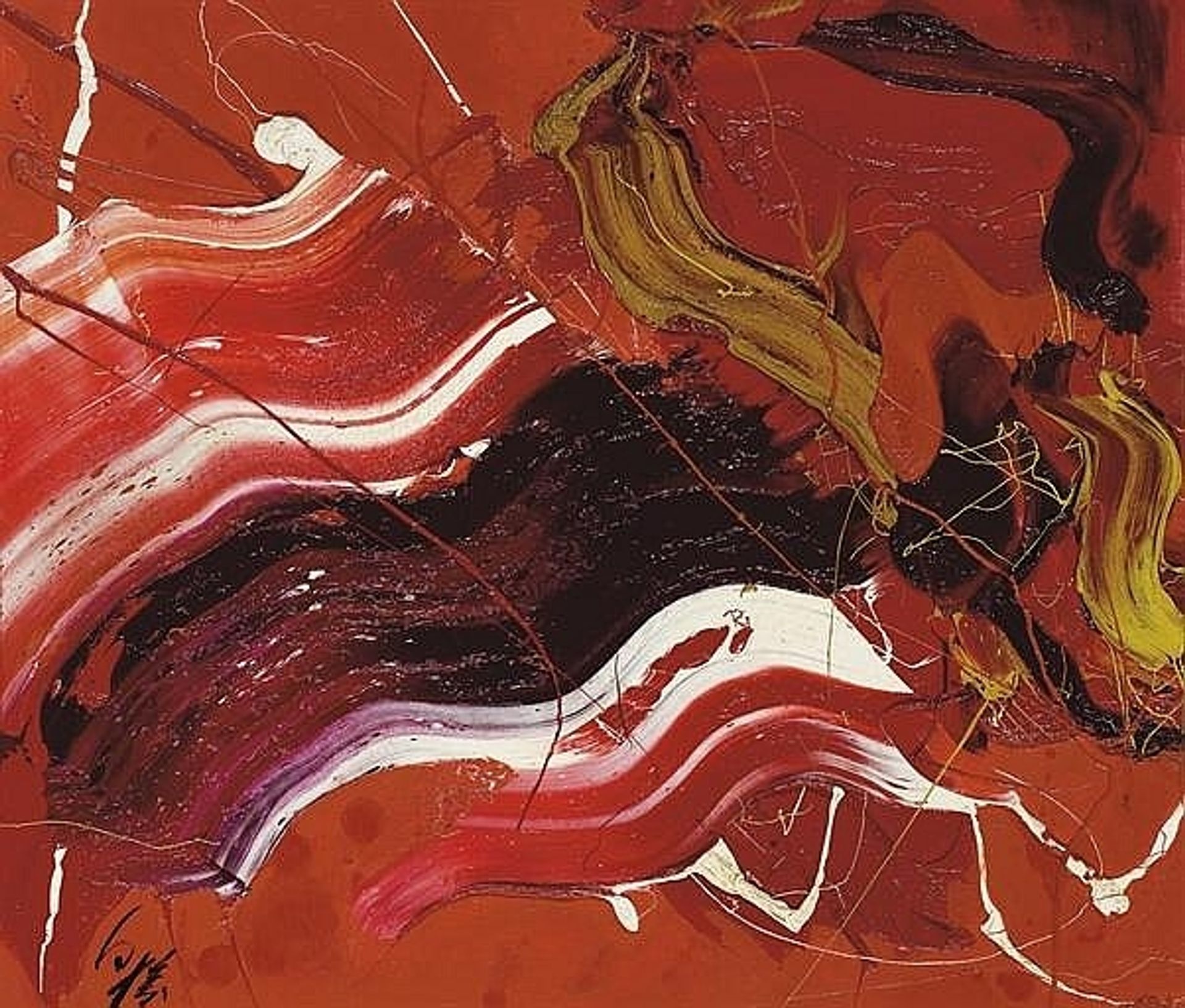 Fluid Red by Kazuo Shiraga