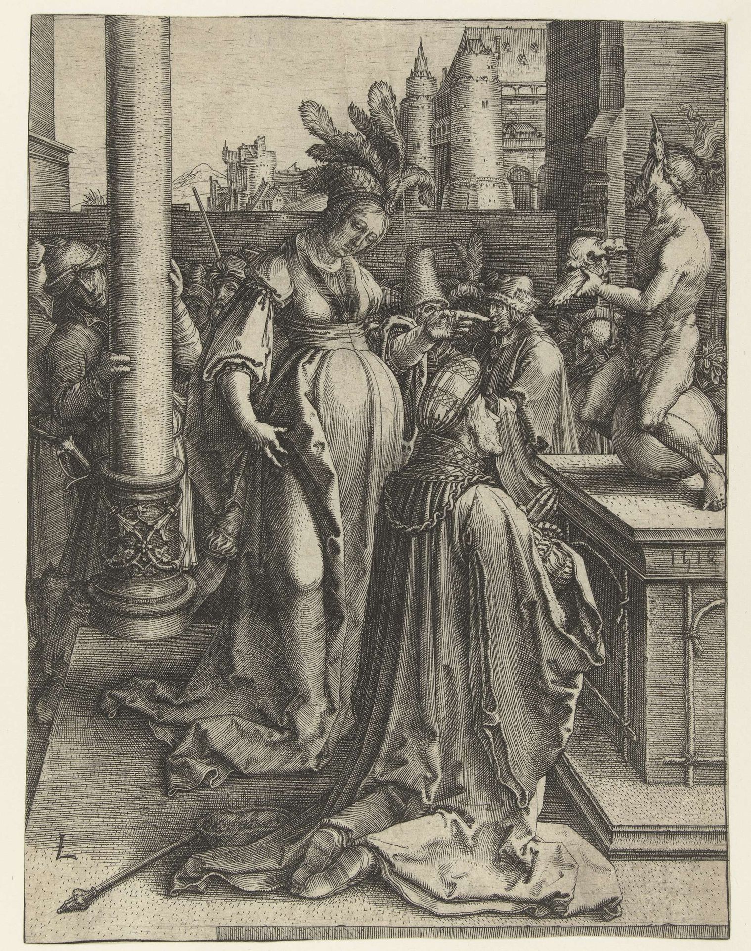 De afgoderij van Salomo by Lucas van Leyden