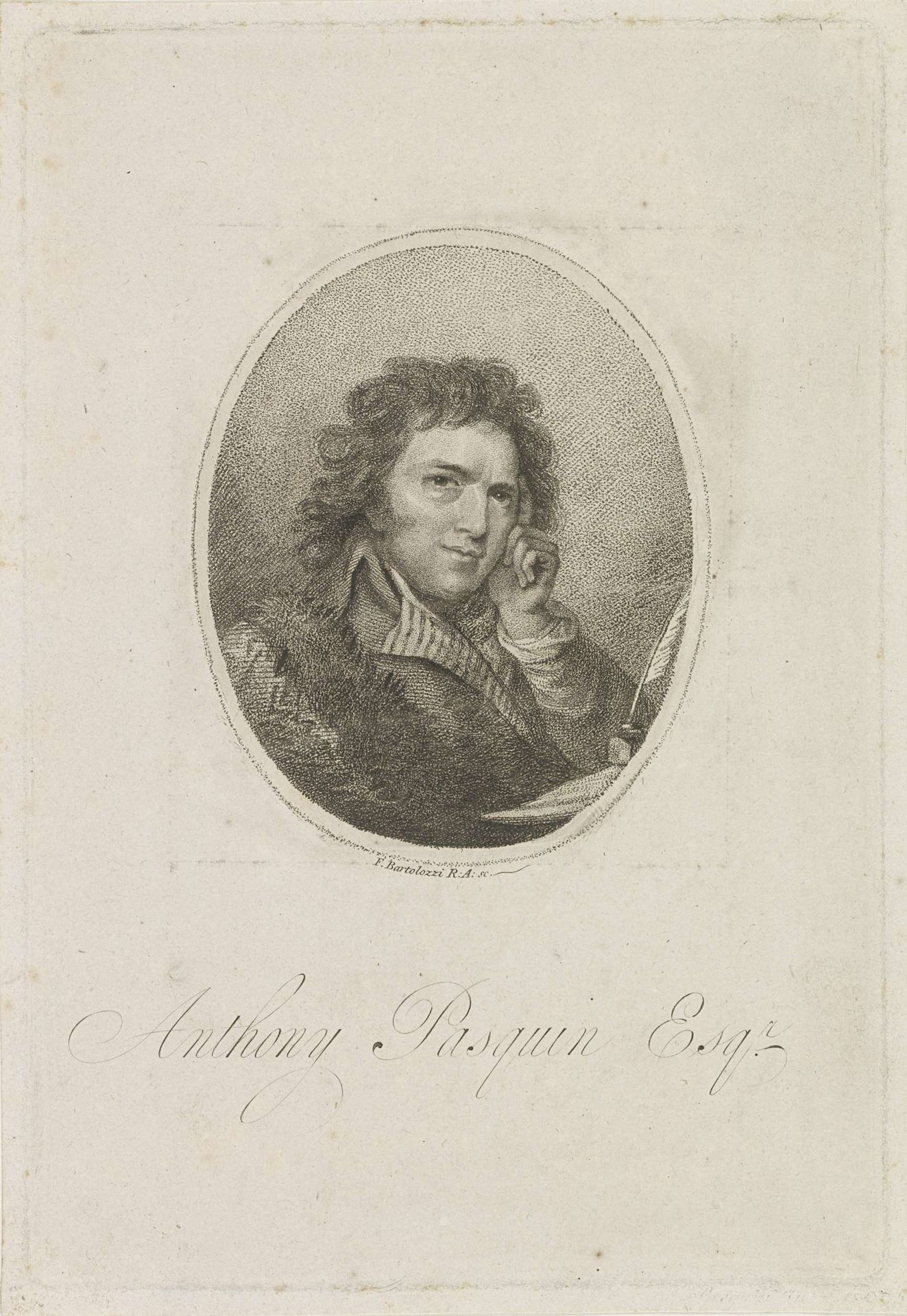 Portret van John Williams by Francesco Bartolozzi