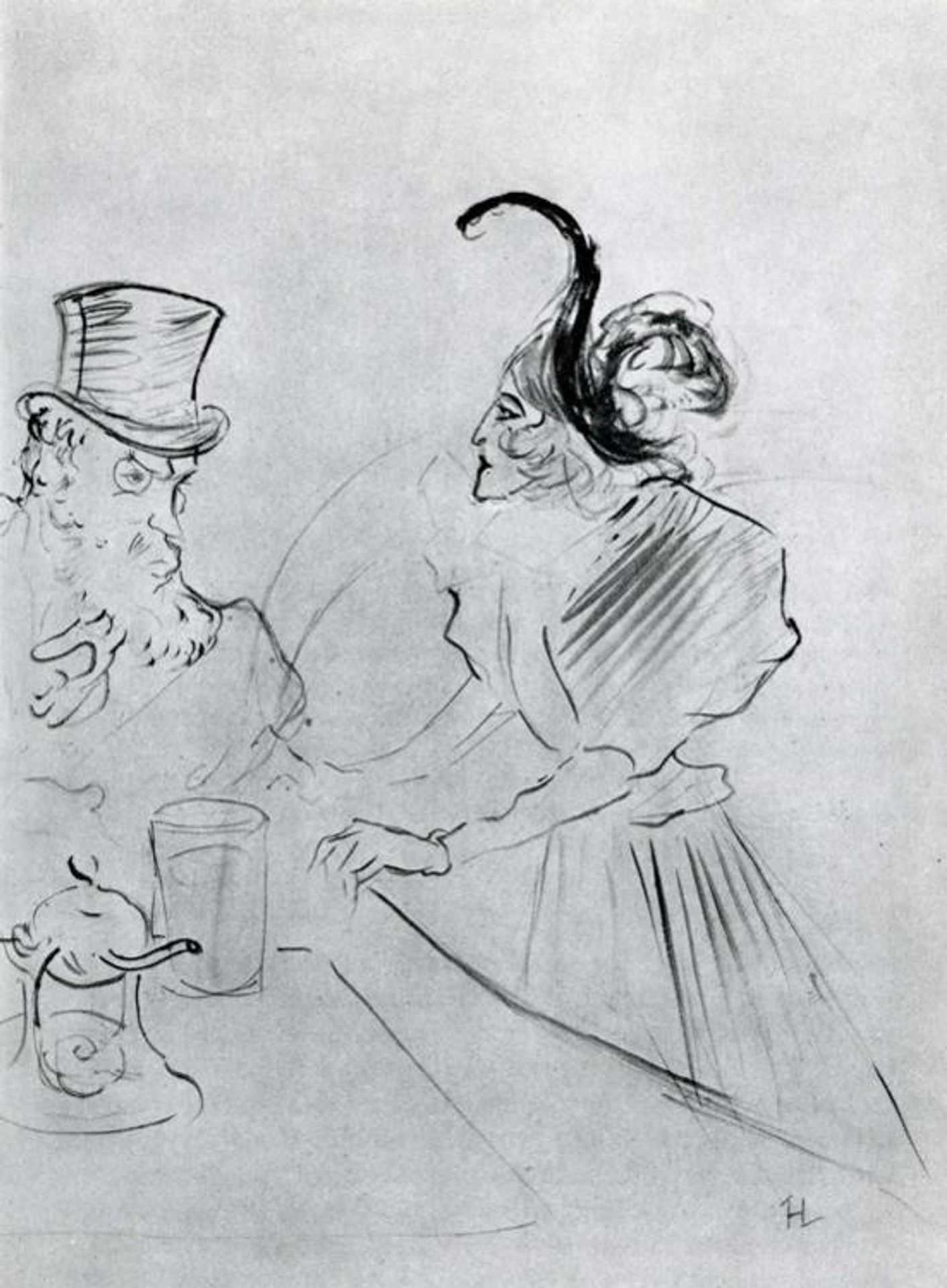 Skating Professional Beauty Mlle Liane de Lancy at the Palais de Glace by Henri de Toulouse-Lautrec