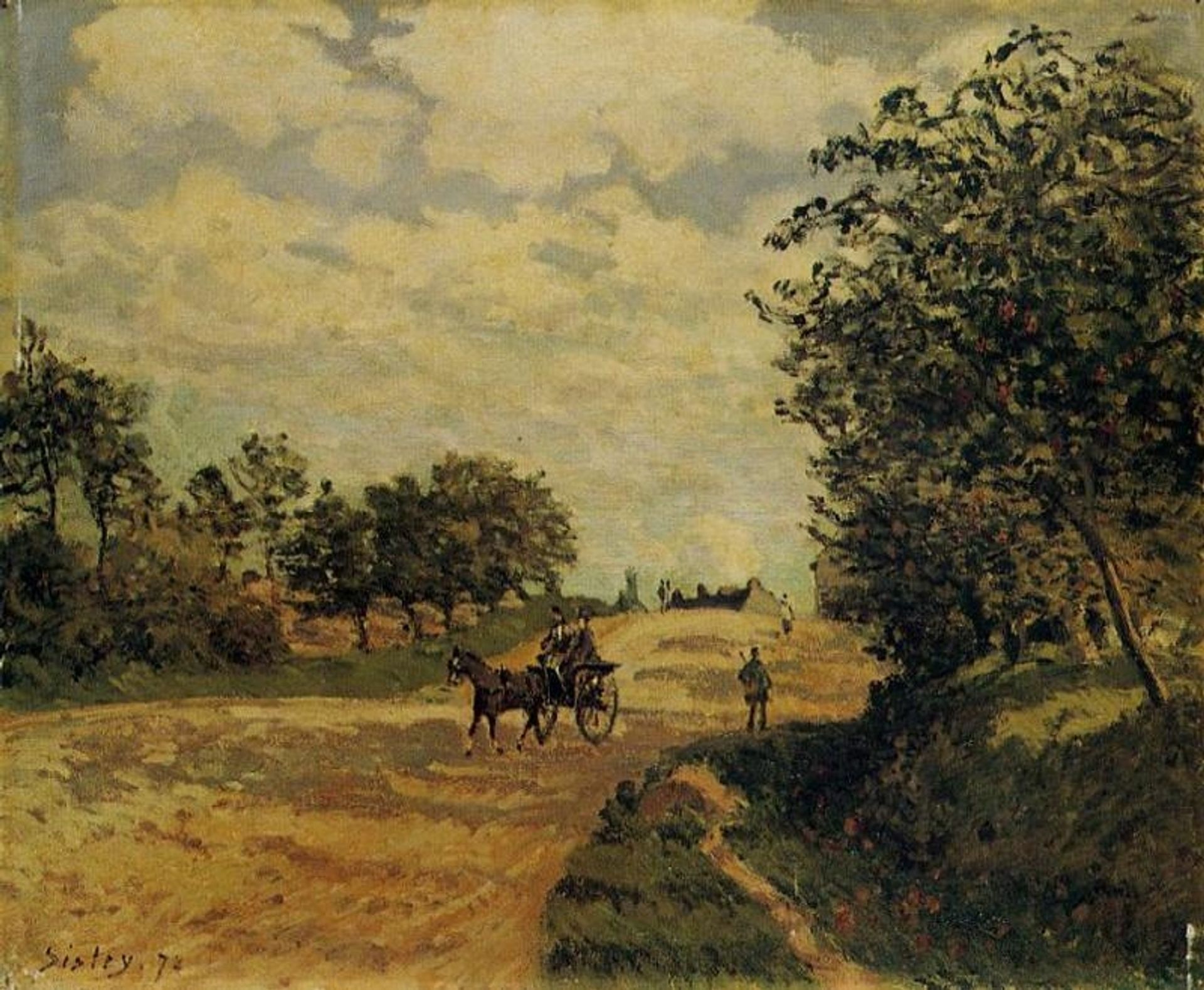 The Road from Mantes to Choisy le Roi by Alfred Sisley