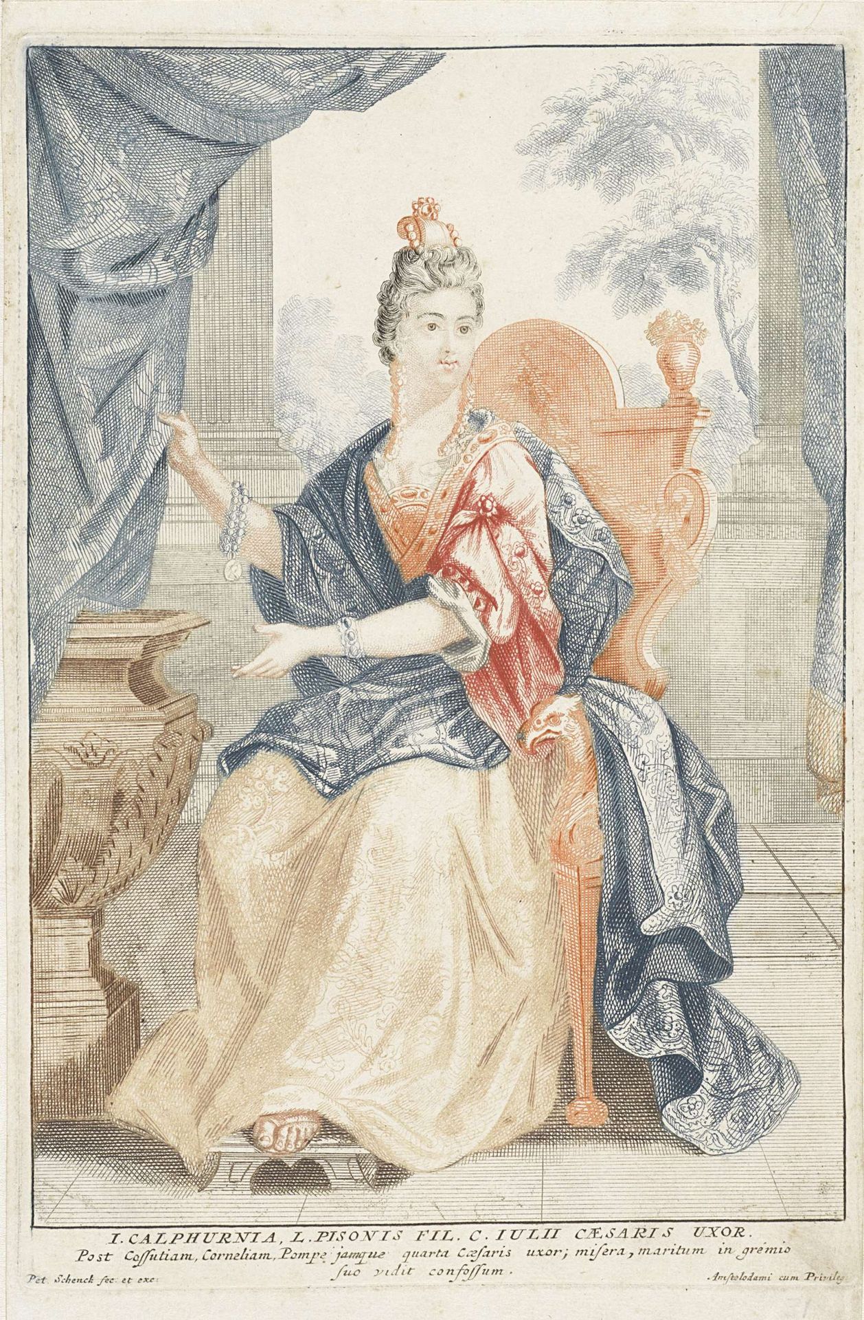 Portret van Calpurnia Pisonis by Pieter Schenk