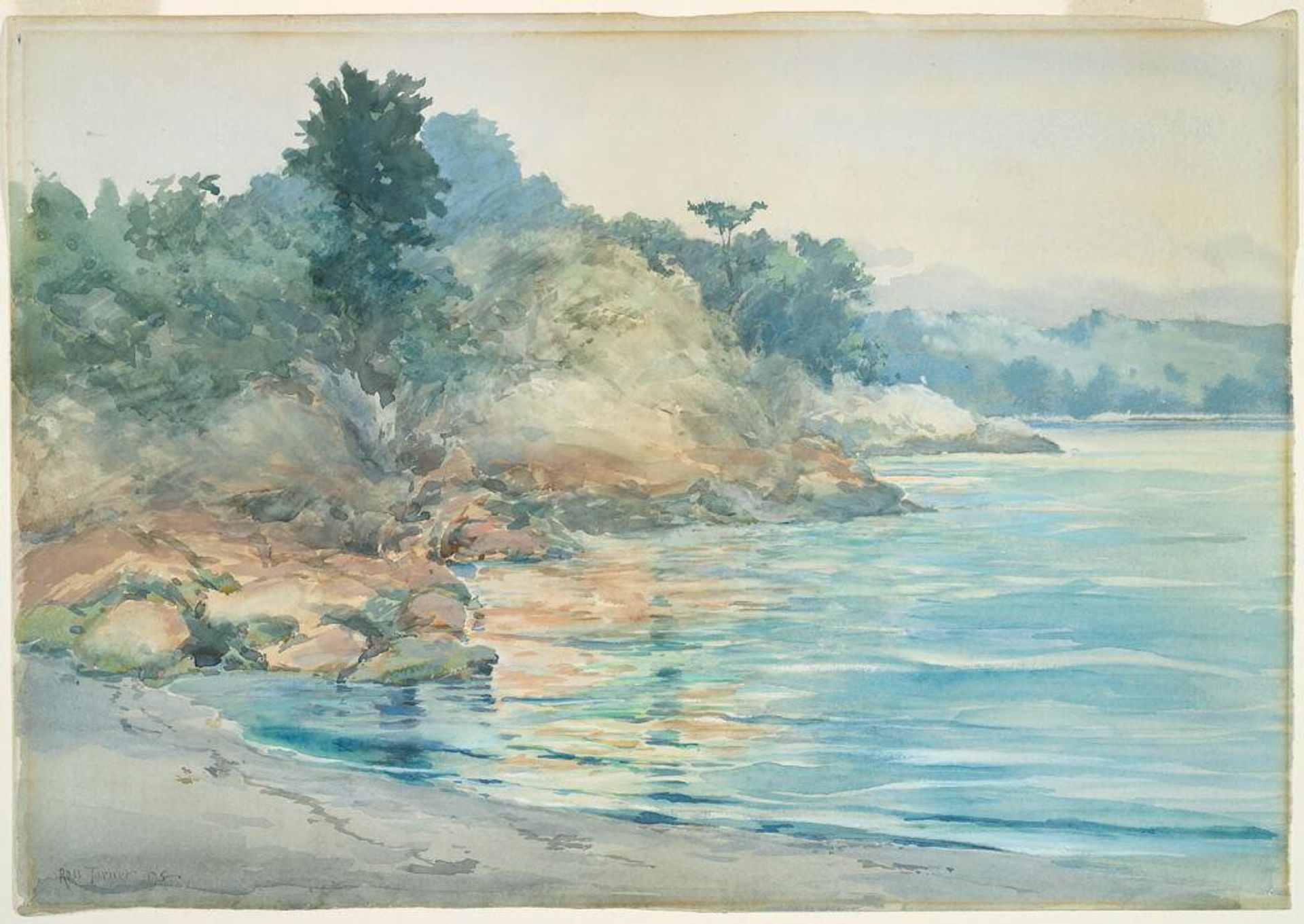 Landscape and Edge of Lake by Ross Sterling Turner
