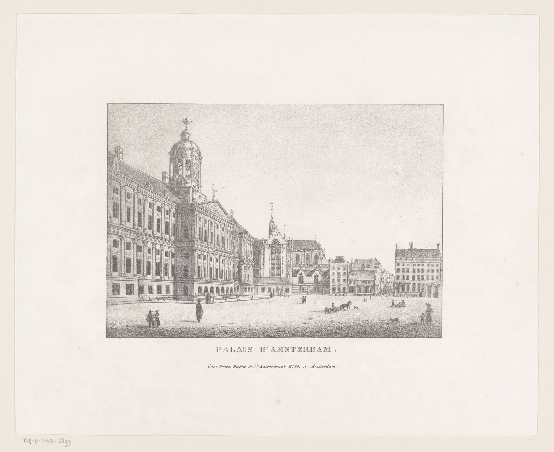 Gezicht op het Koninklijk Paleis te Amsterdam by Anonymous