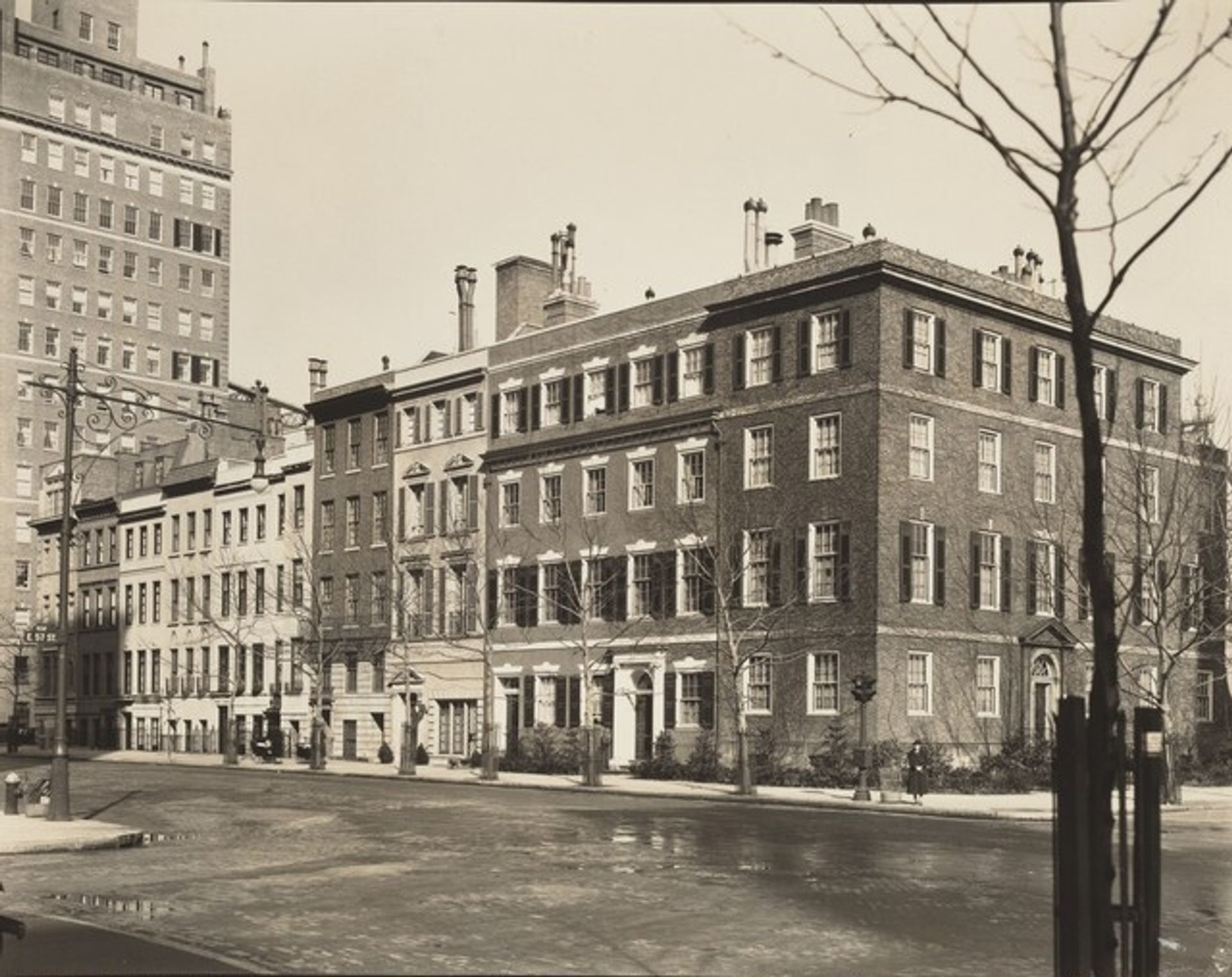 Sutton Place: Anne Morgan's Town House on Corner, Northeast Corner of East 57th Street, Manhattan by Berenice Abbott