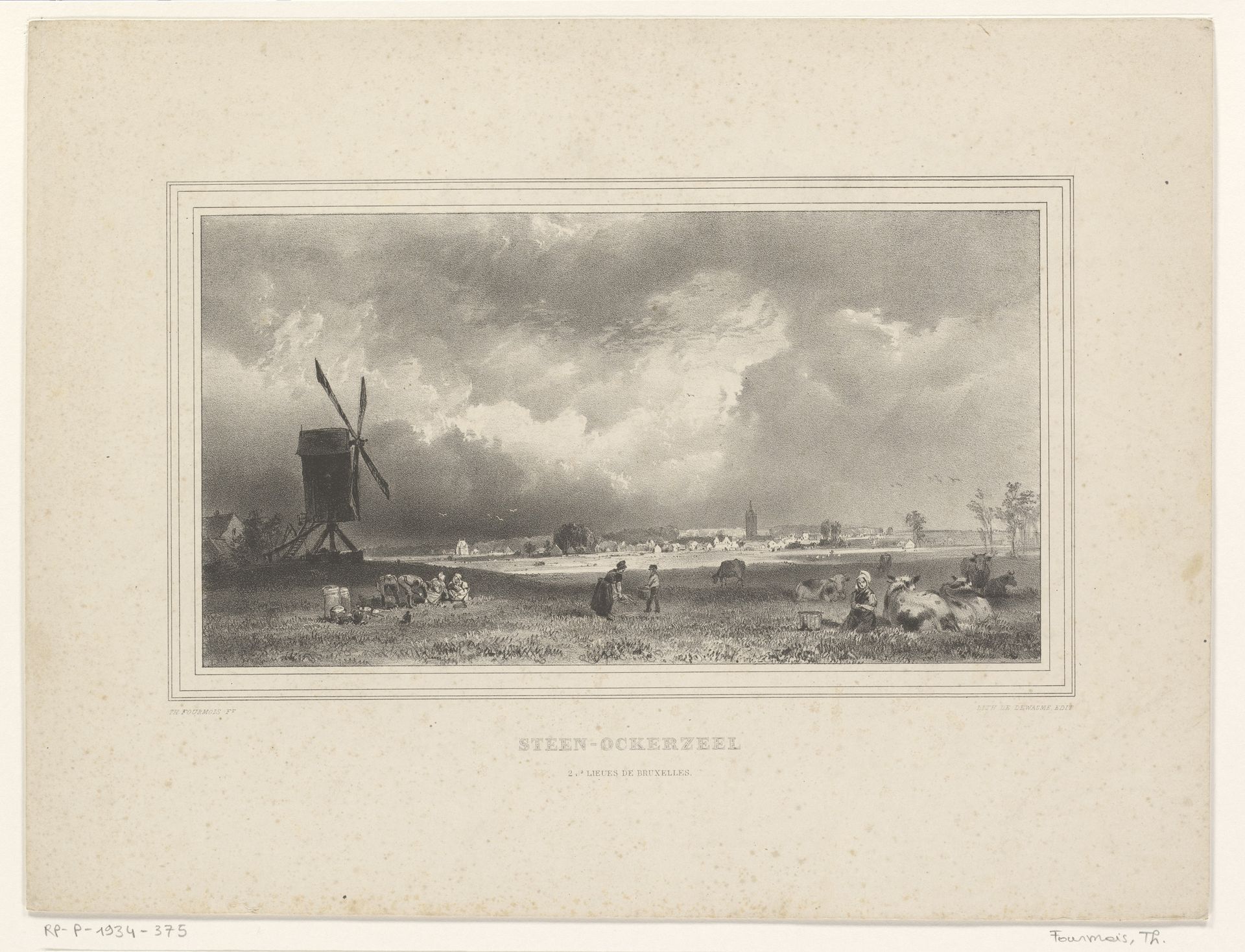 Gezicht op Steen-Ockerzeel by Théodore Fourmois
