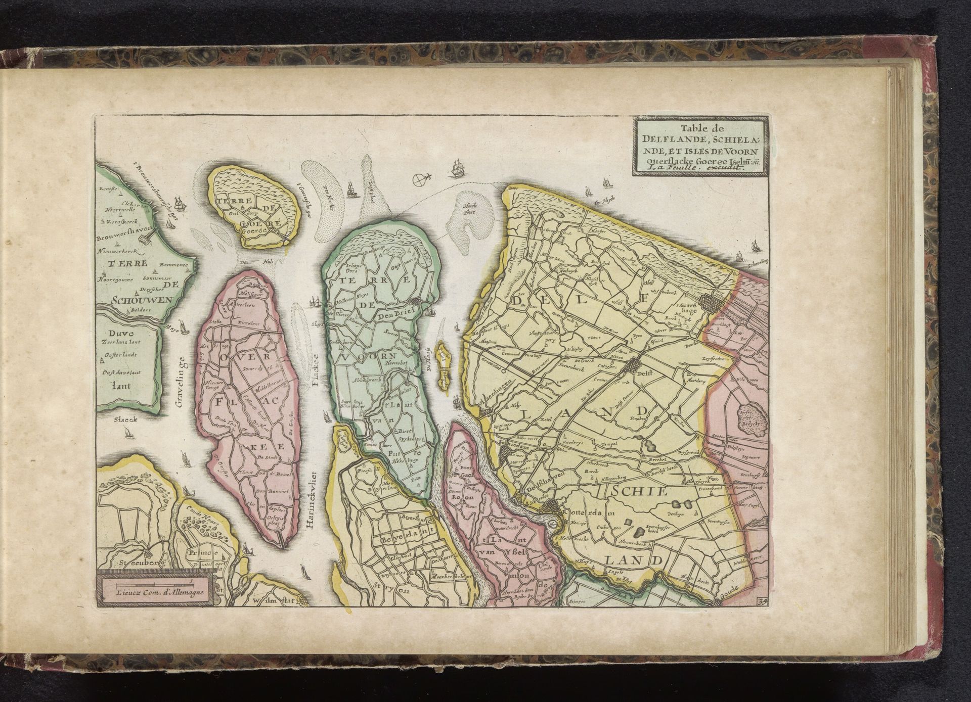 Kaart van Delfland en Schieland by Anonymous