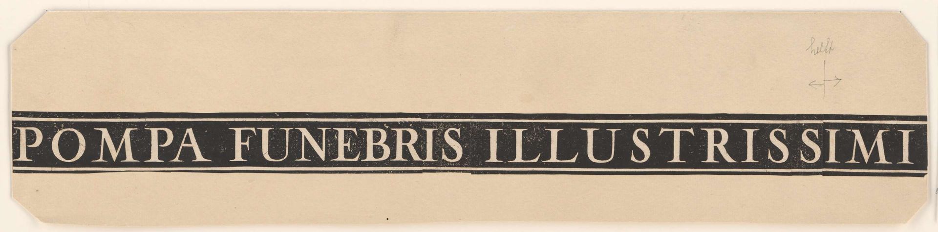 Lijkstatie van prins Maurits in 1625, titel (fragment) by Claes Jansz. Visscher