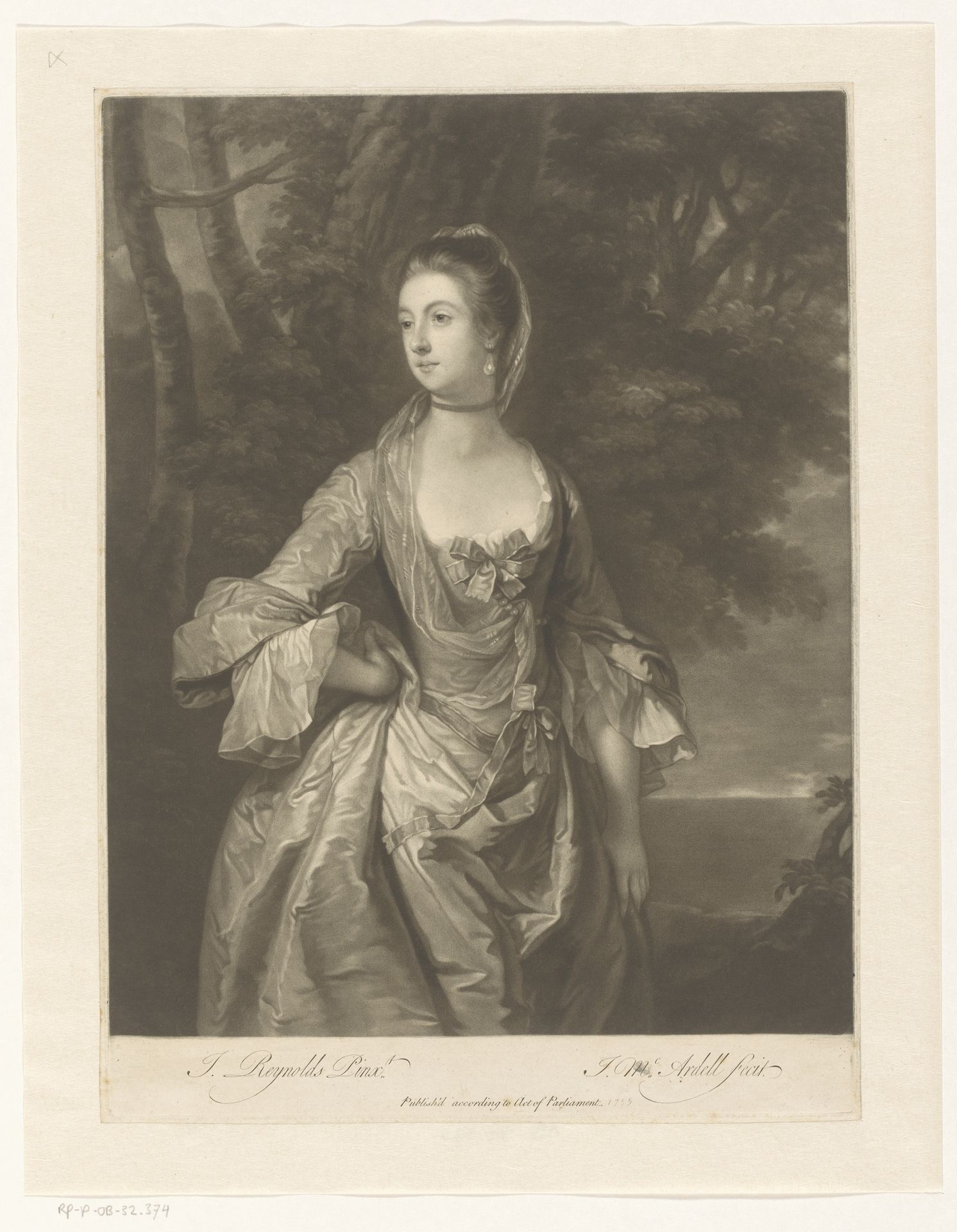Portret van Anne Bonfoy by James McArdell