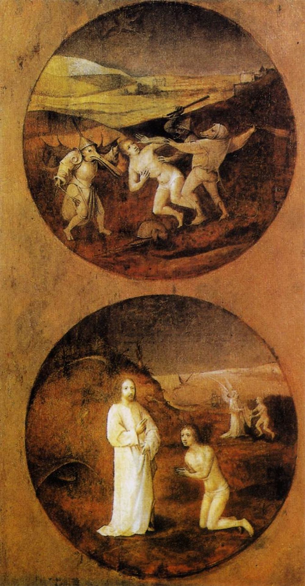 Mankind Beset by Devils (reverse of Noah panel) by Hieronymus Bosch