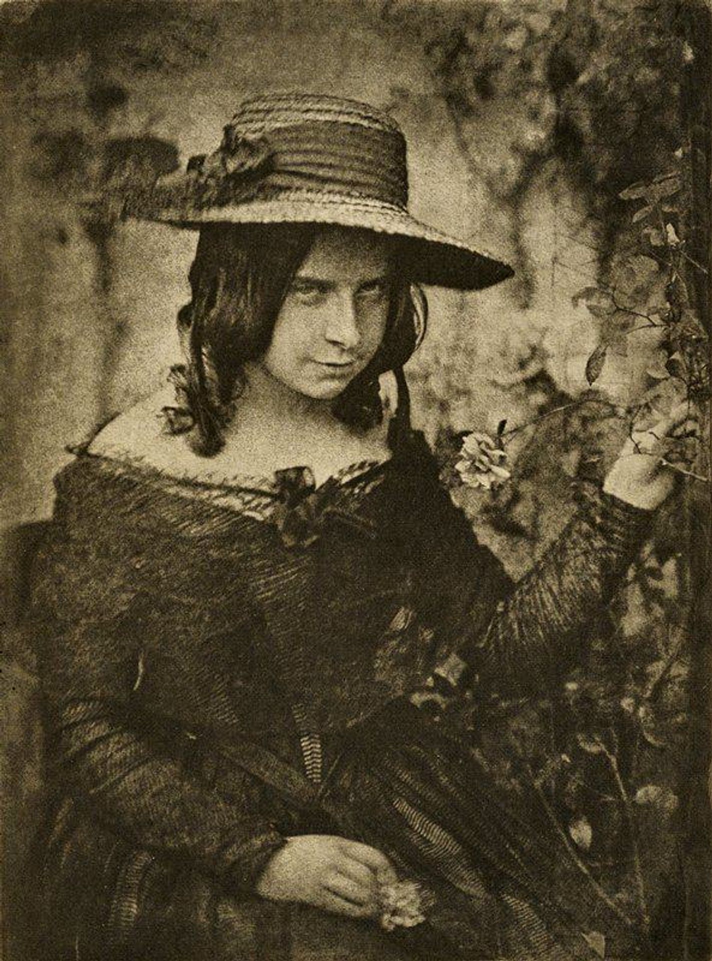 Girl in Straw Hat by David Octavius Hill