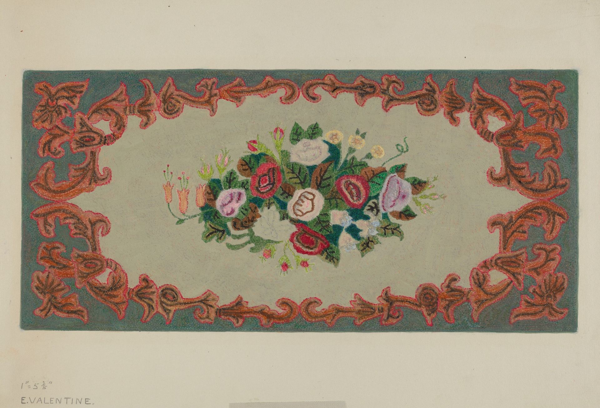 Hooked Rug by Elizabeth Valentine