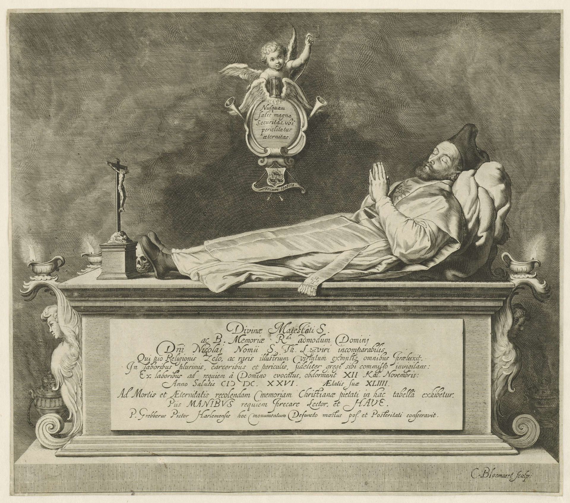 Graftombe van Nicolaes Nomius by Cornelis Bloemaert