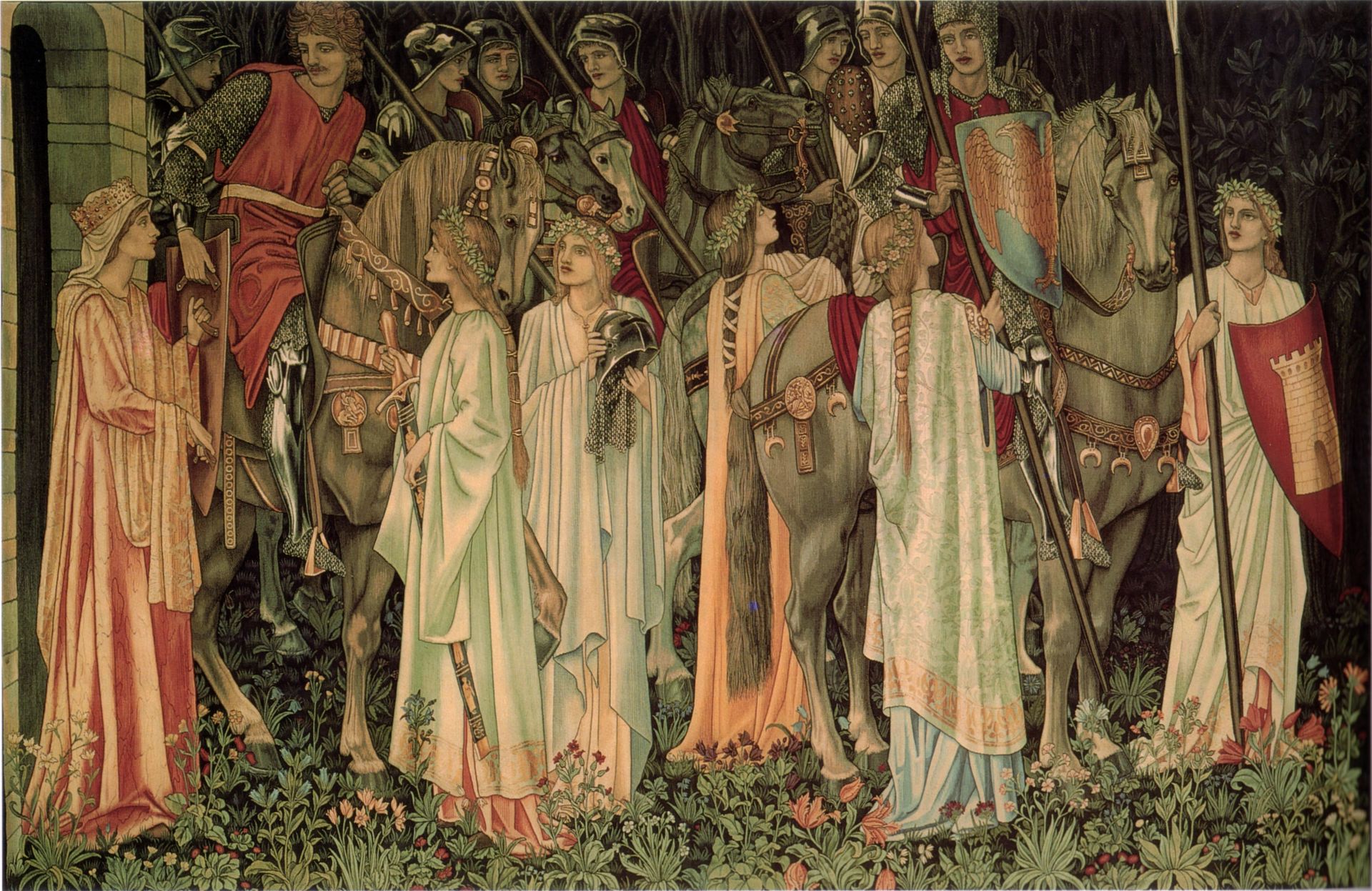 The Arming and Departure of the Knights by Edward Burne-Jones