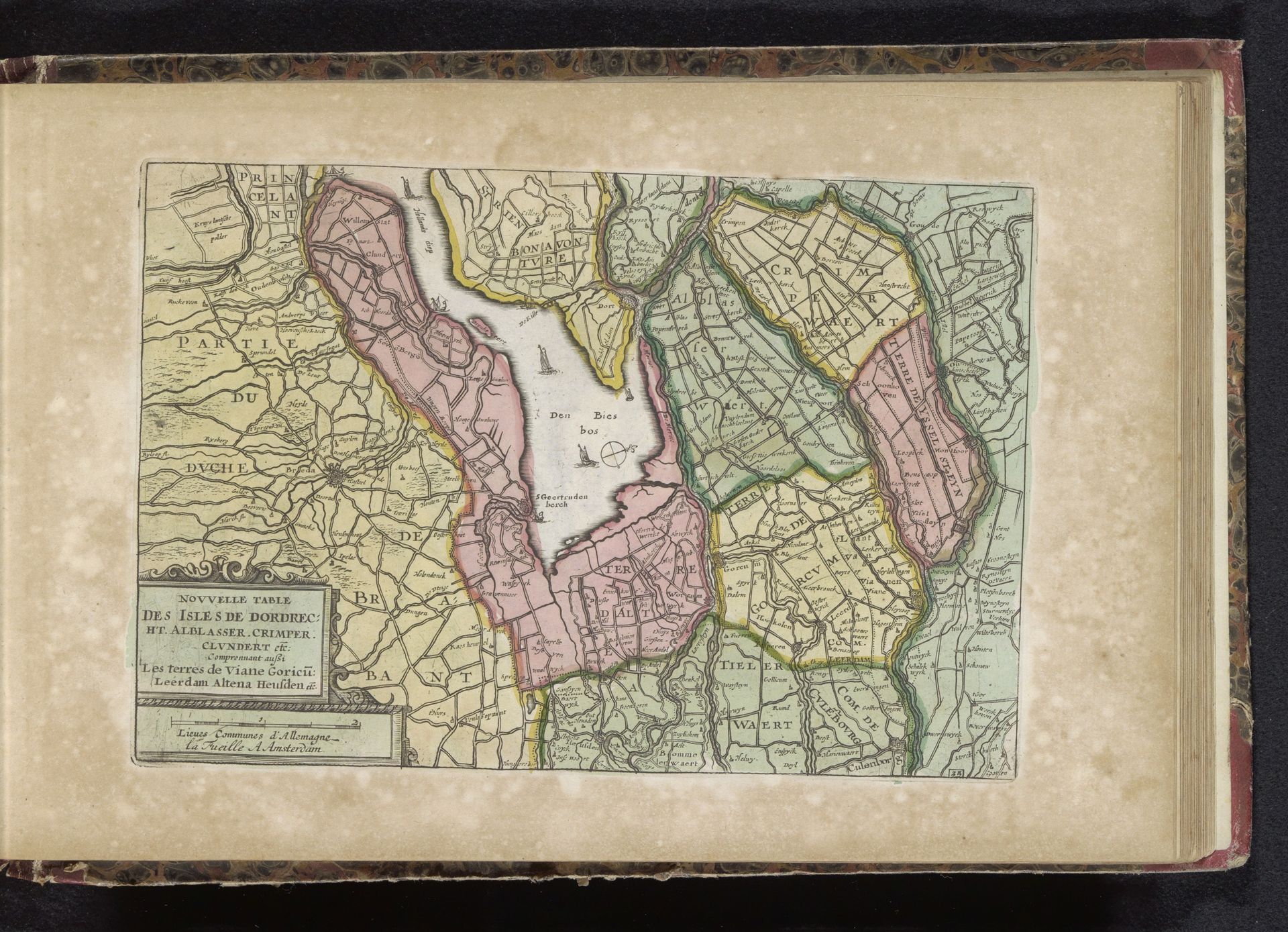Kaart van land rond de Biesbos by Anonymous