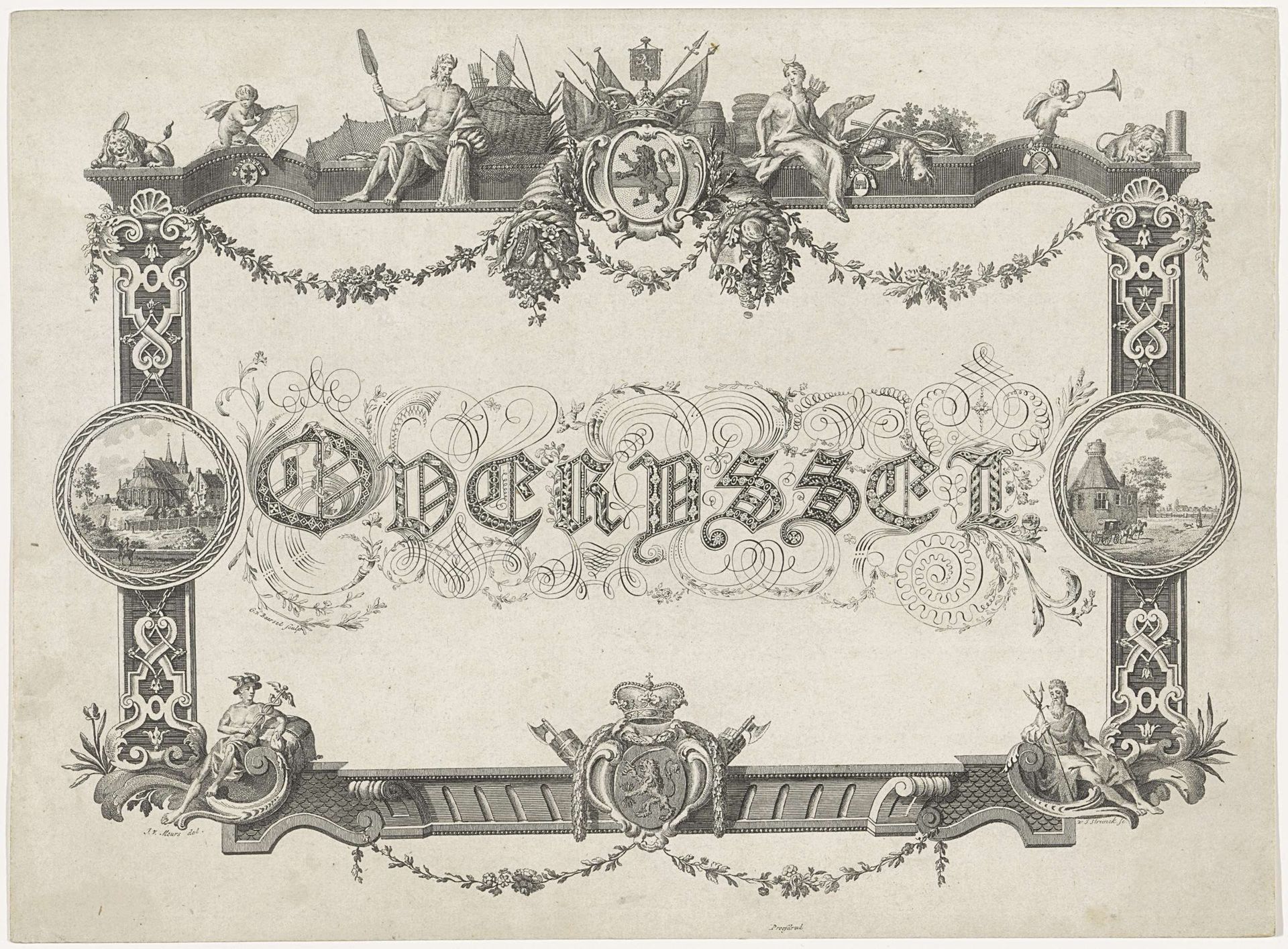 Kalligrafie van de provincie Overijssel by Cornelis van Baarsel