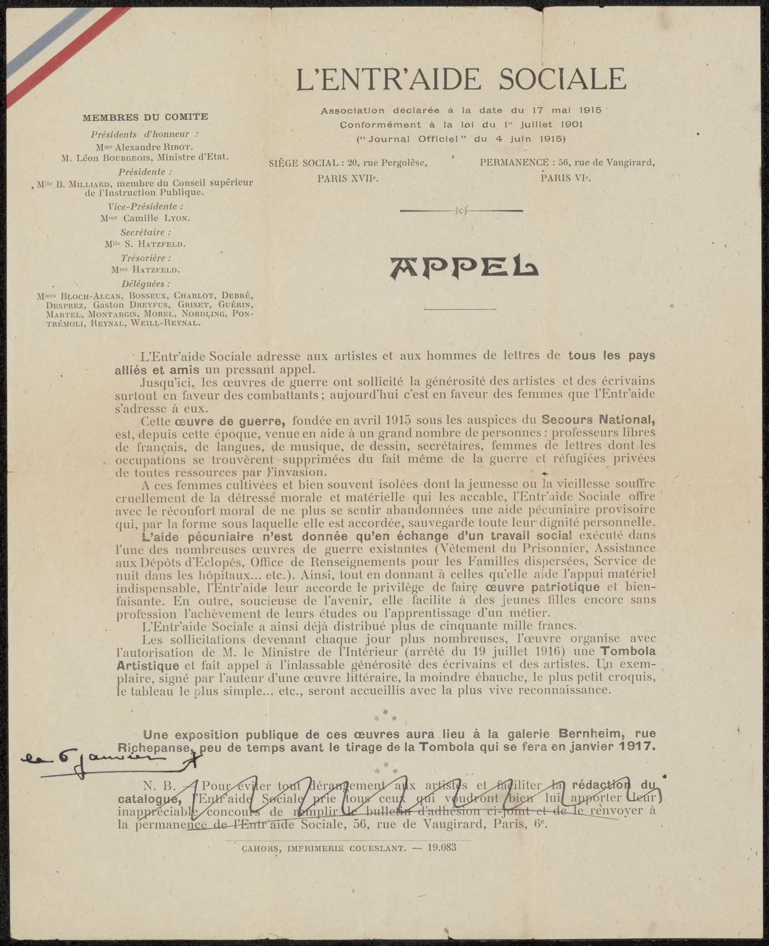 Brief aan Philip Zilcken by mevrouw S. Hatzfeld