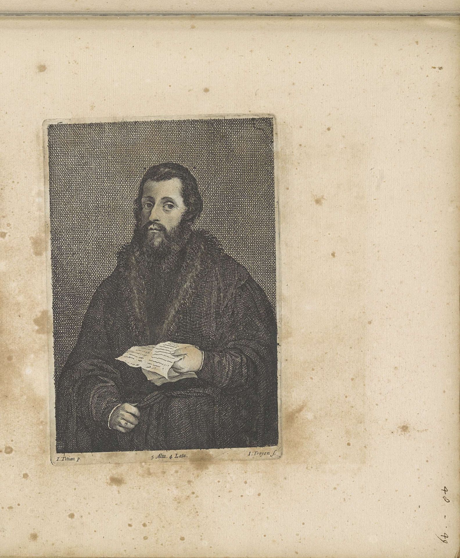 Portret van een onbekende man by Jan van Troyen