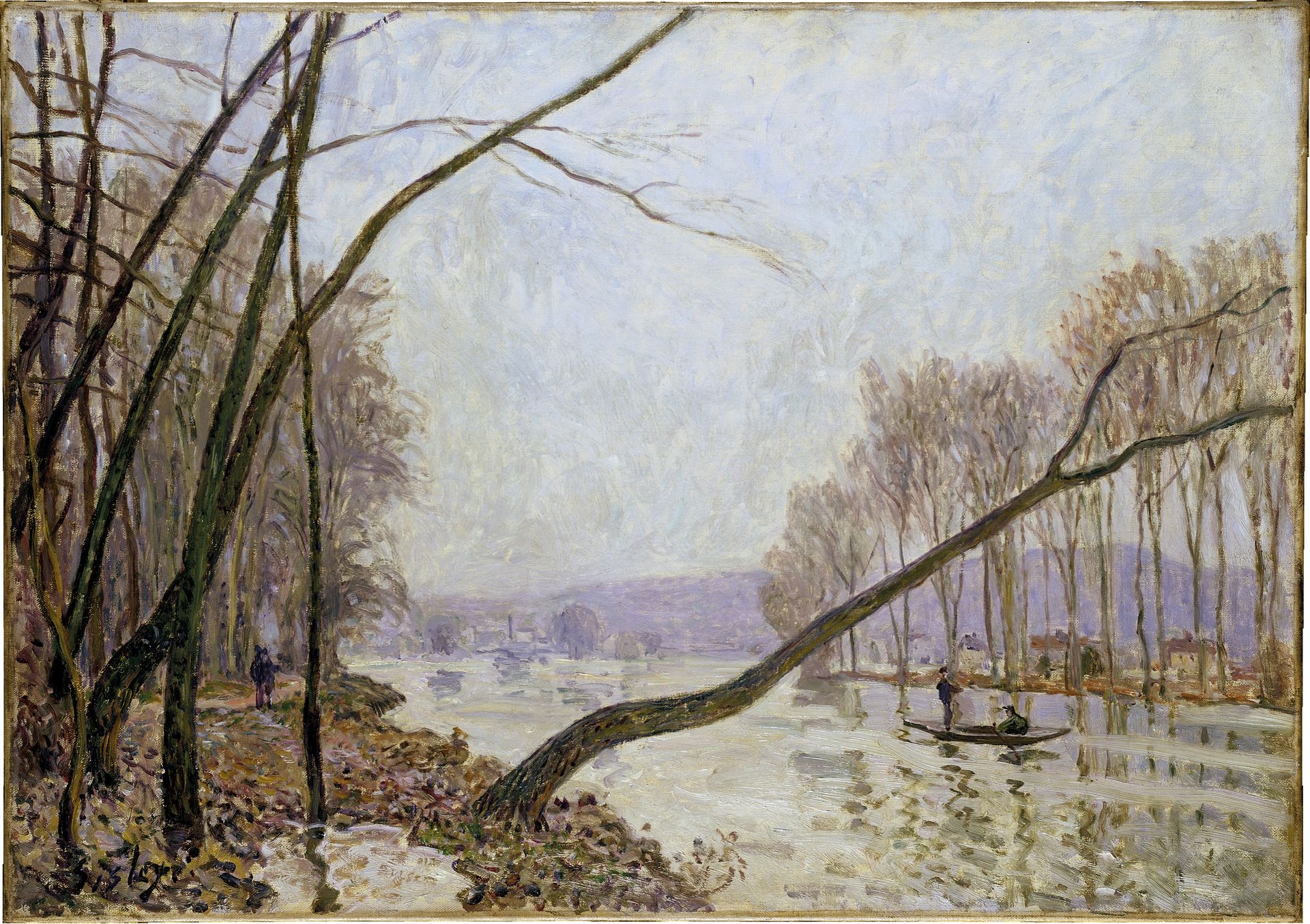 Bank of the Seine in Autumn by Alfred Sisley