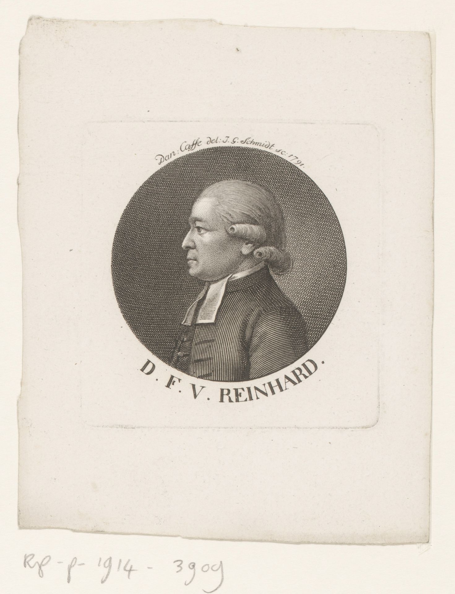 Portret van Jean-Charles Pichegru by Johann Gottfried Schmidt