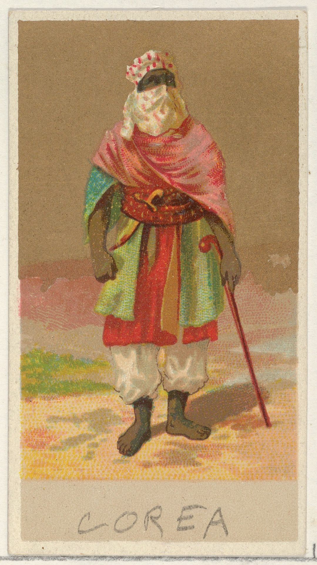 Korea, from the Natives in Costume series (N16), Teofani Issue, for Allen & Ginter Cigarettes Brands by Allen & Ginter