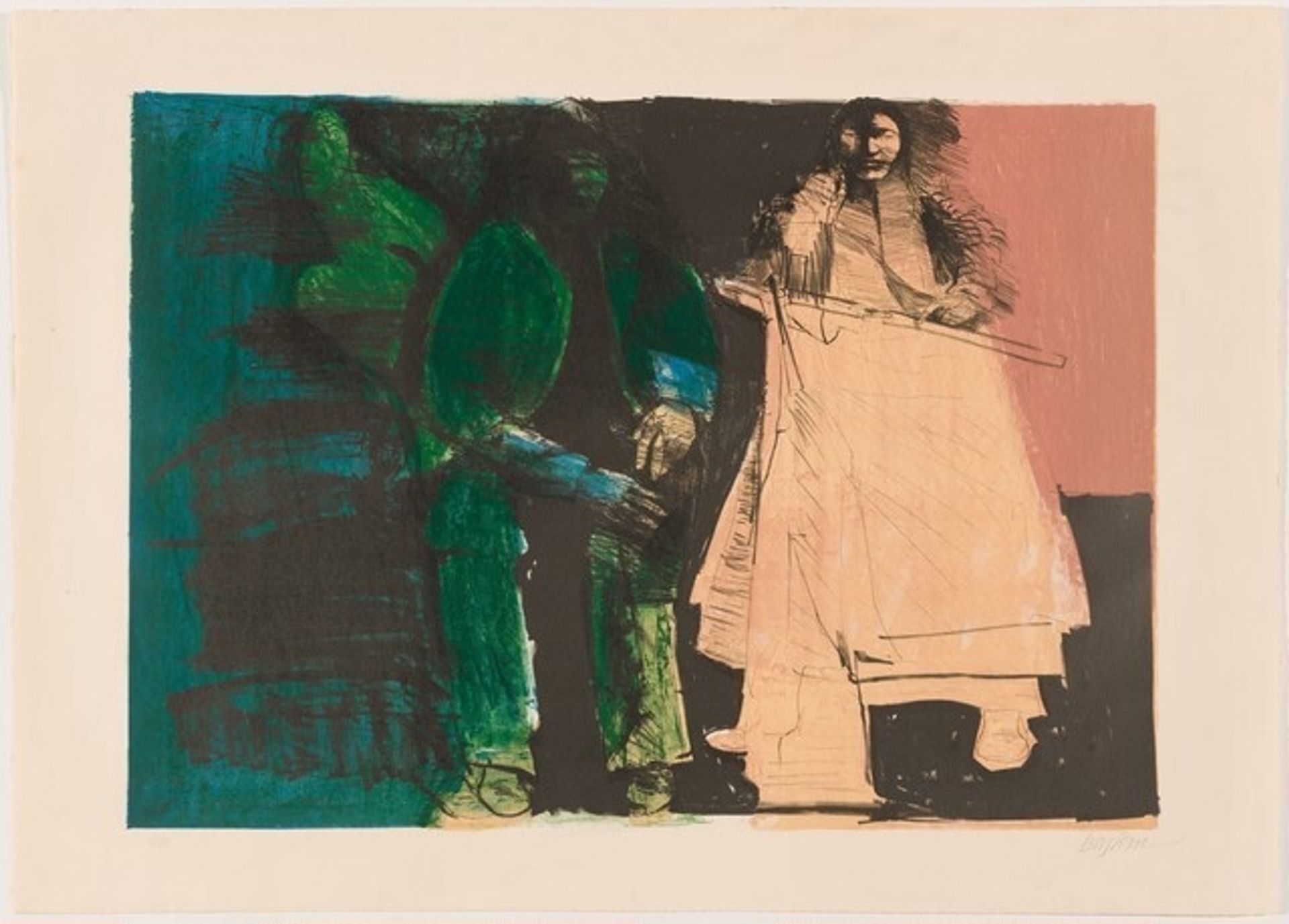 At the Bureau by Leonard Baskin